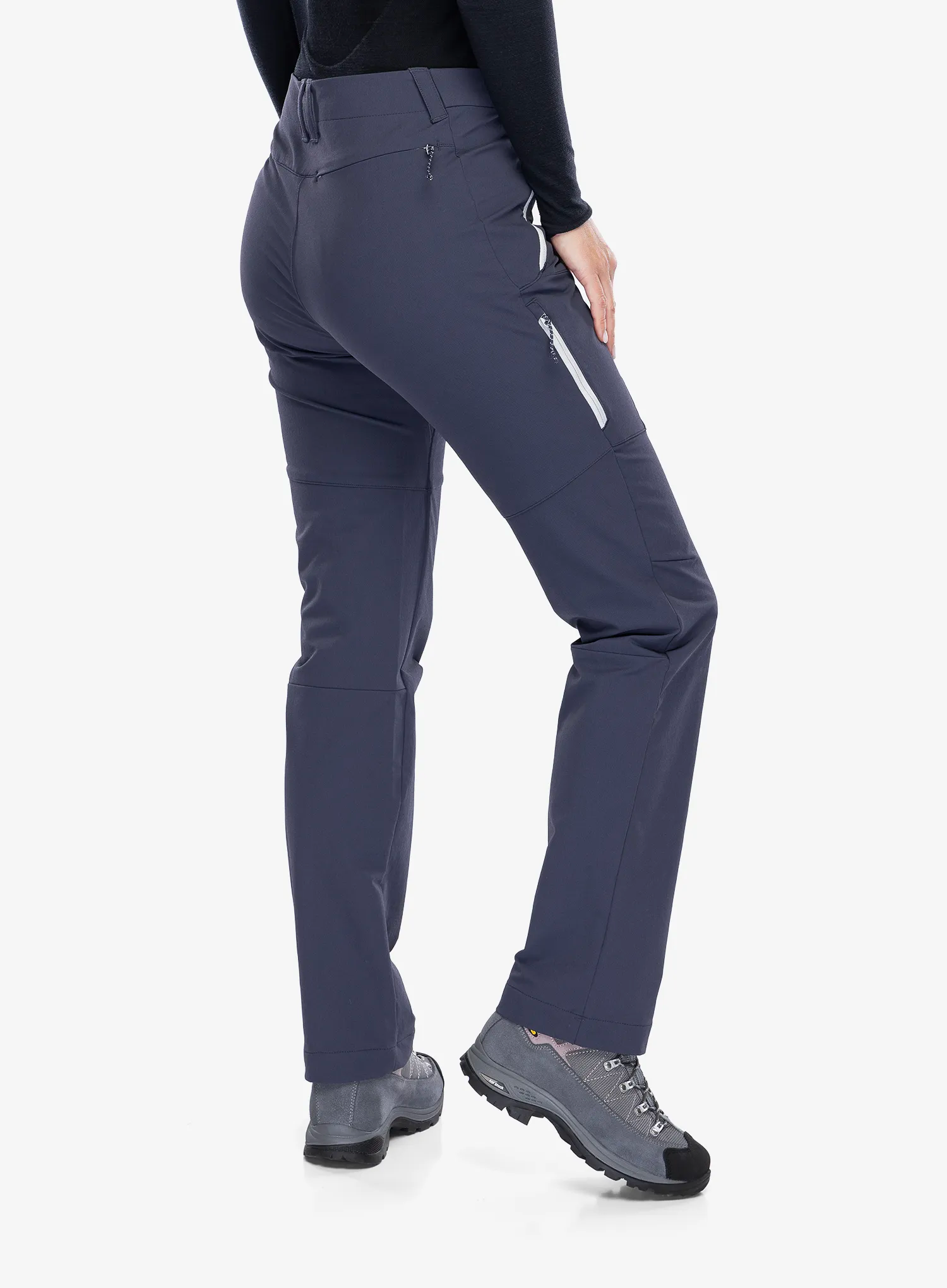 Ženske softshell hlače Jack Wolfskin Glastal Winter Pants - graphite/cool grey