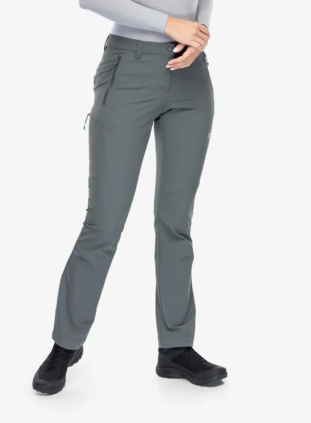 Ženske softshell hlače Jack Wolfskin Holdsteig Pants - slate green
