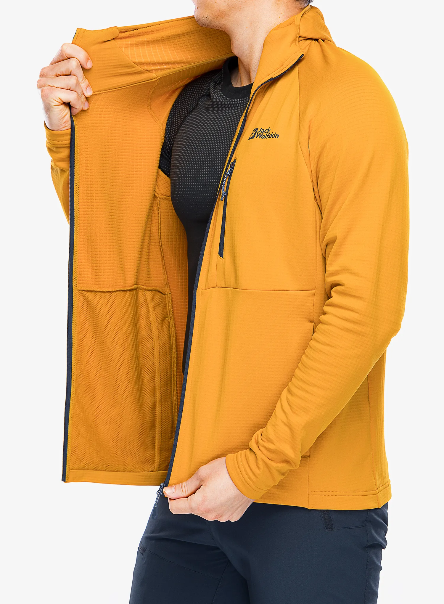Jopica s kapuco Jack Wolfskin Kolbenberg Hooded FZ - safflower