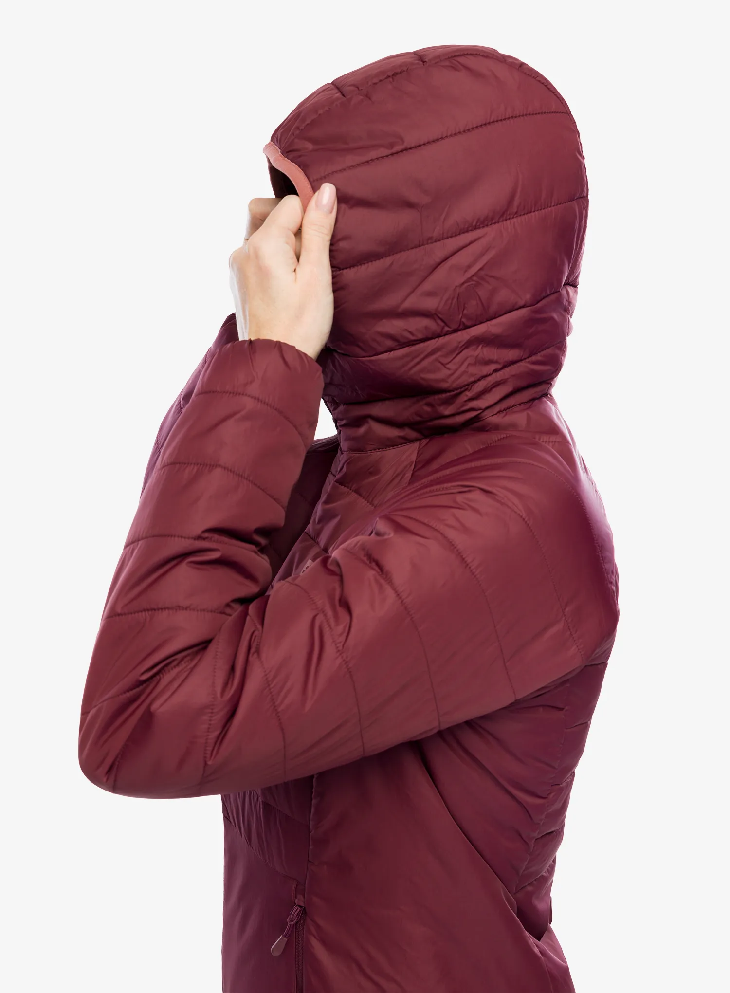 Sintetična jakna Jack Wolfskin Lapawa Ins Hoody - dark maroon