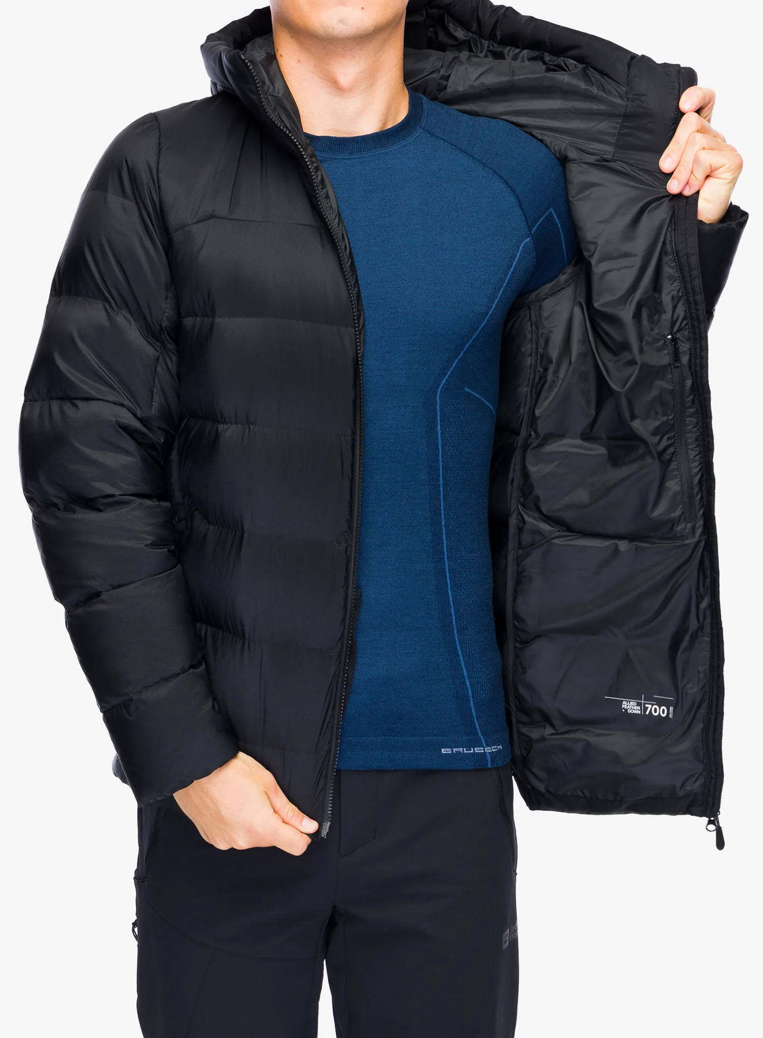 Puhovka Jack Wolfskin Nebelhorn Down Hoody - black