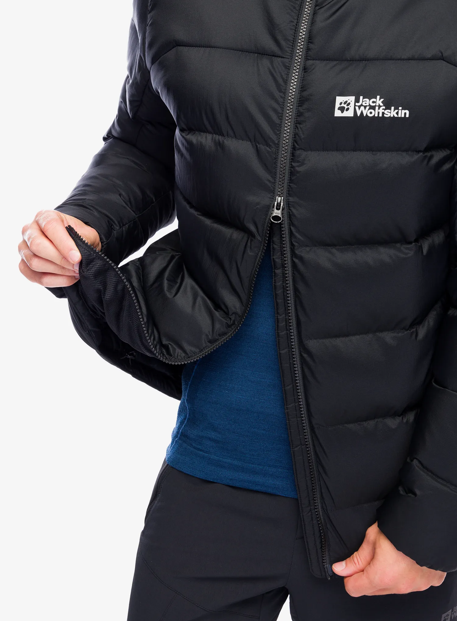 Puhovka Jack Wolfskin Nebelhorn Down Hoody - black