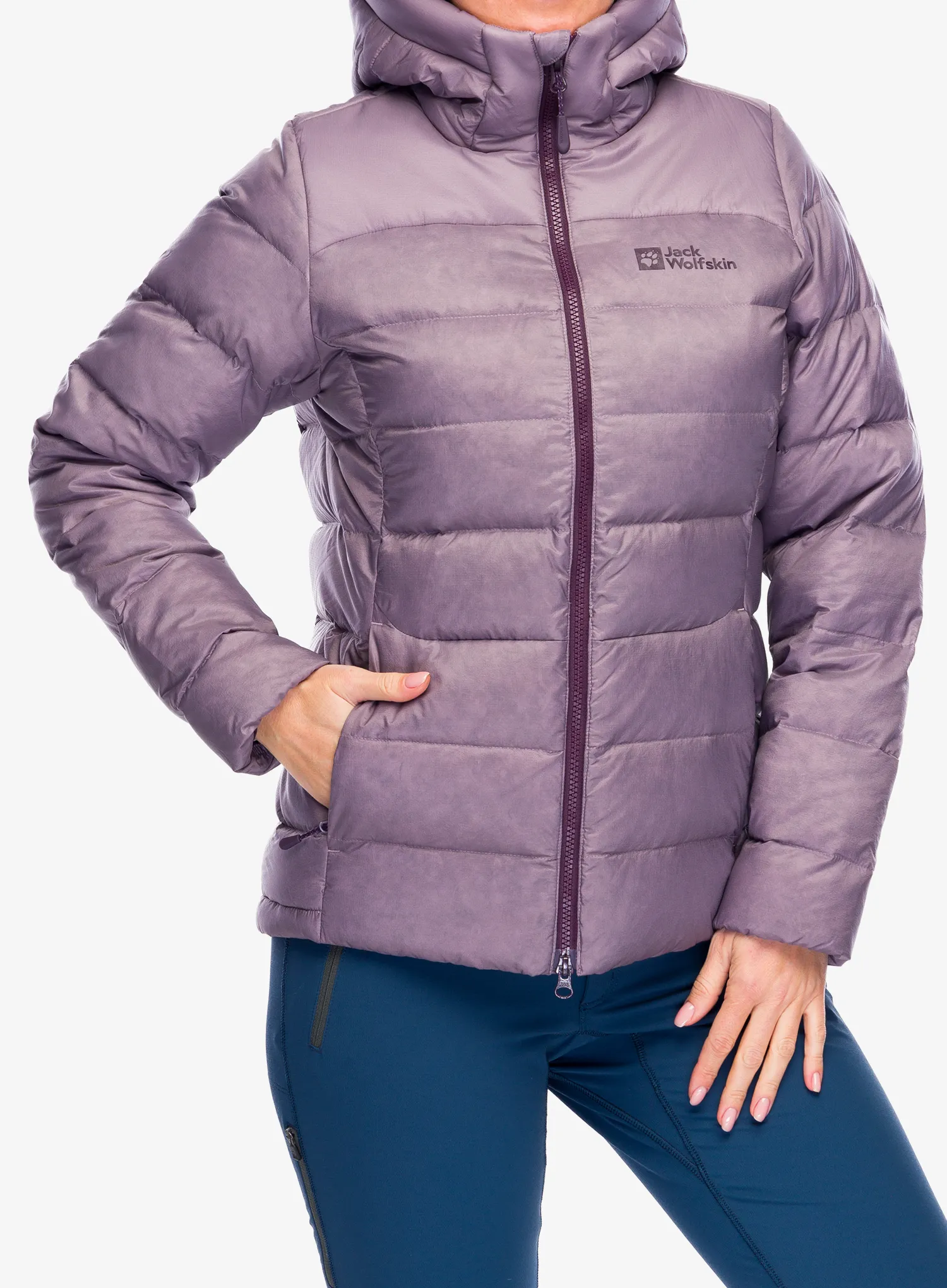 Ženska puhovka Jack Wolfskin Nebelhorn Down Hoody - wild blossom