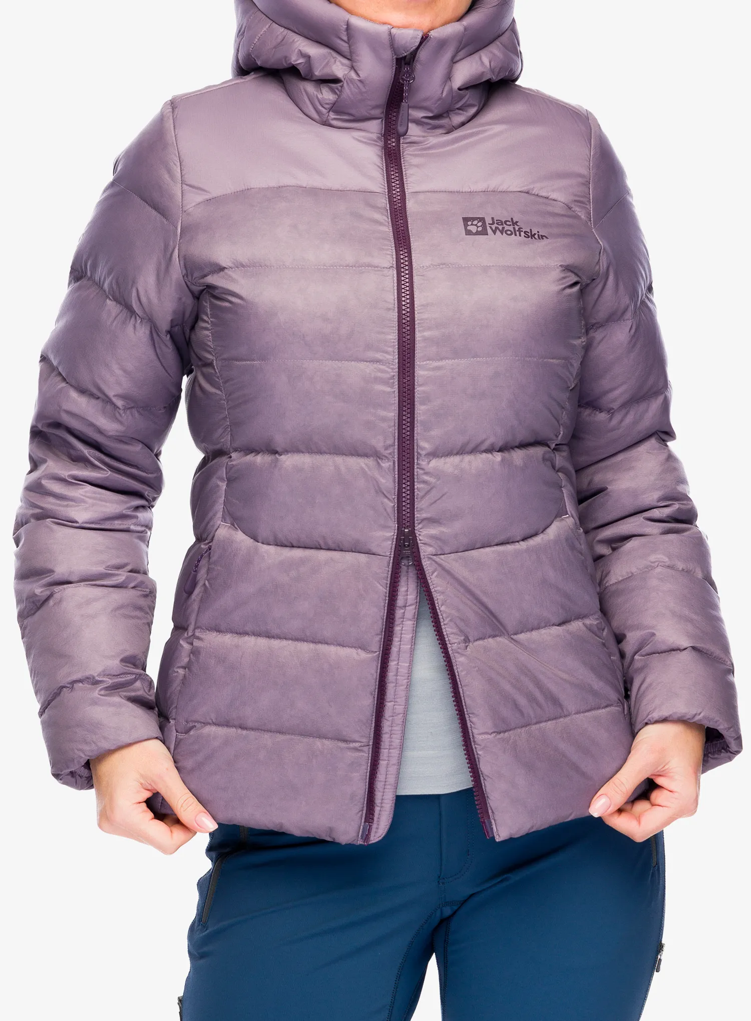 Ženska puhovka Jack Wolfskin Nebelhorn Down Hoody - wild blossom
