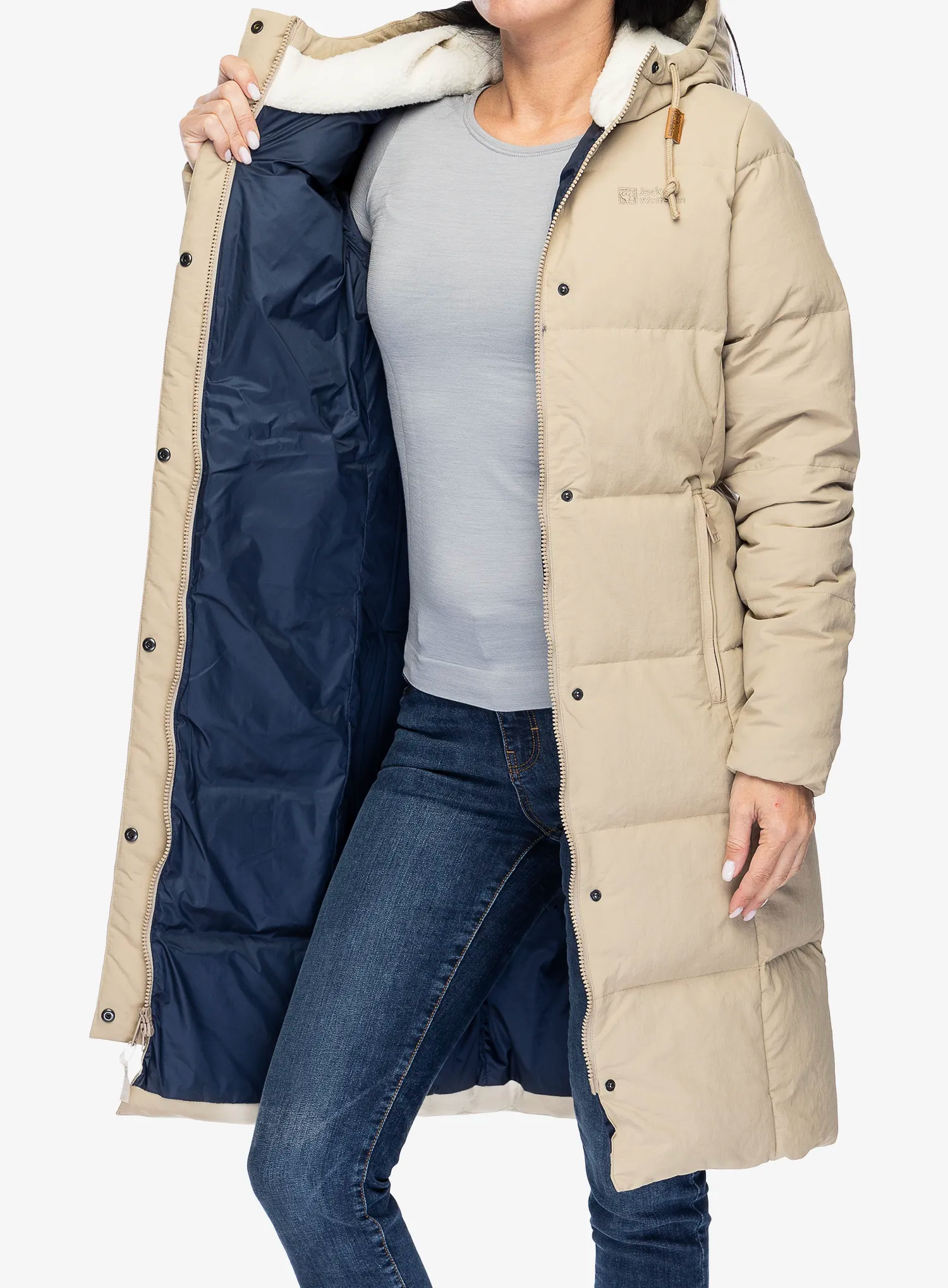 Puhast plašč Jack Wolfskin Nordlicht Coat - anis