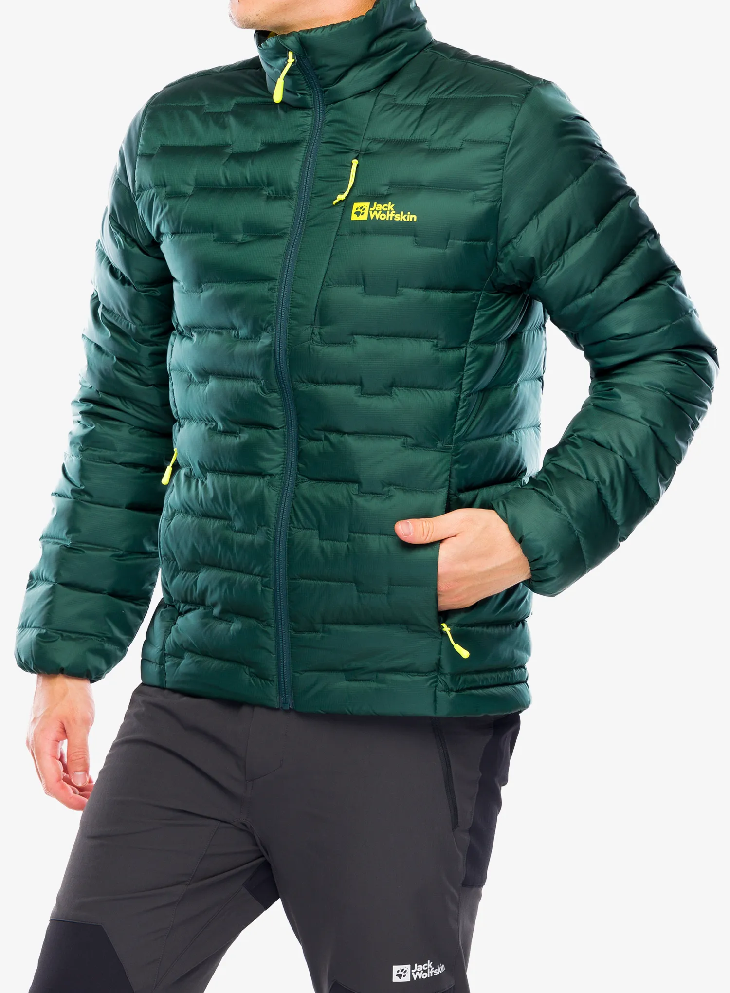 Puhovka Jack Wolfskin Passamani Down Jacket - black olive