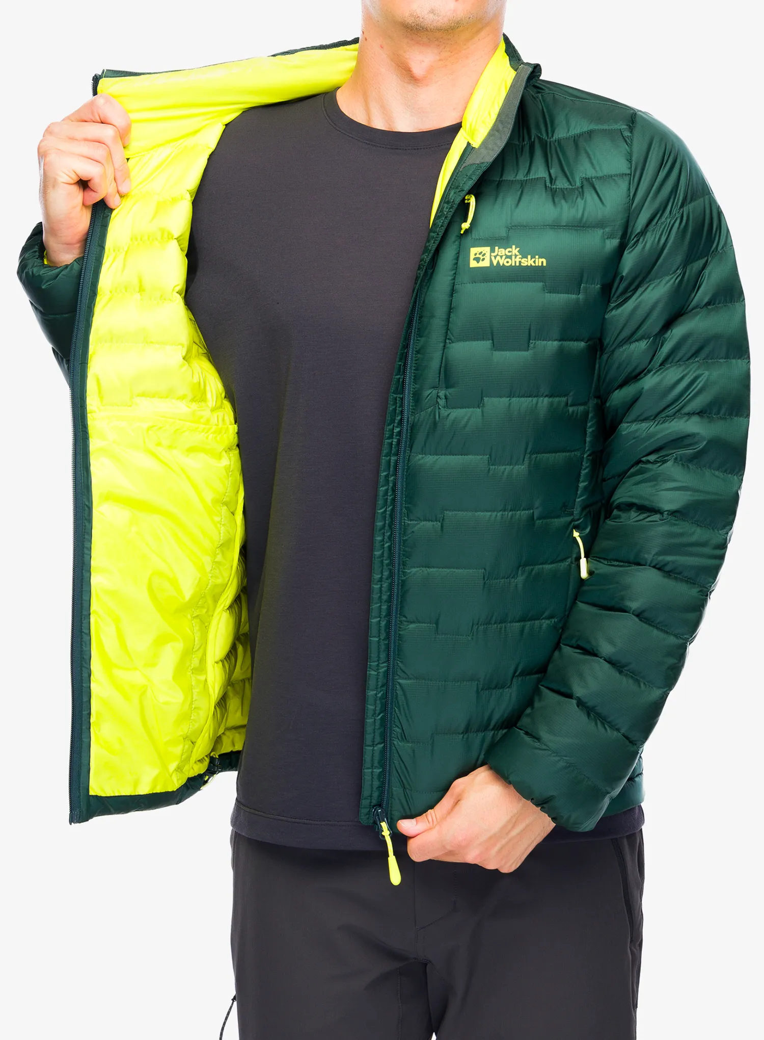 Puhovka Jack Wolfskin Passamani Down Jacket - black olive