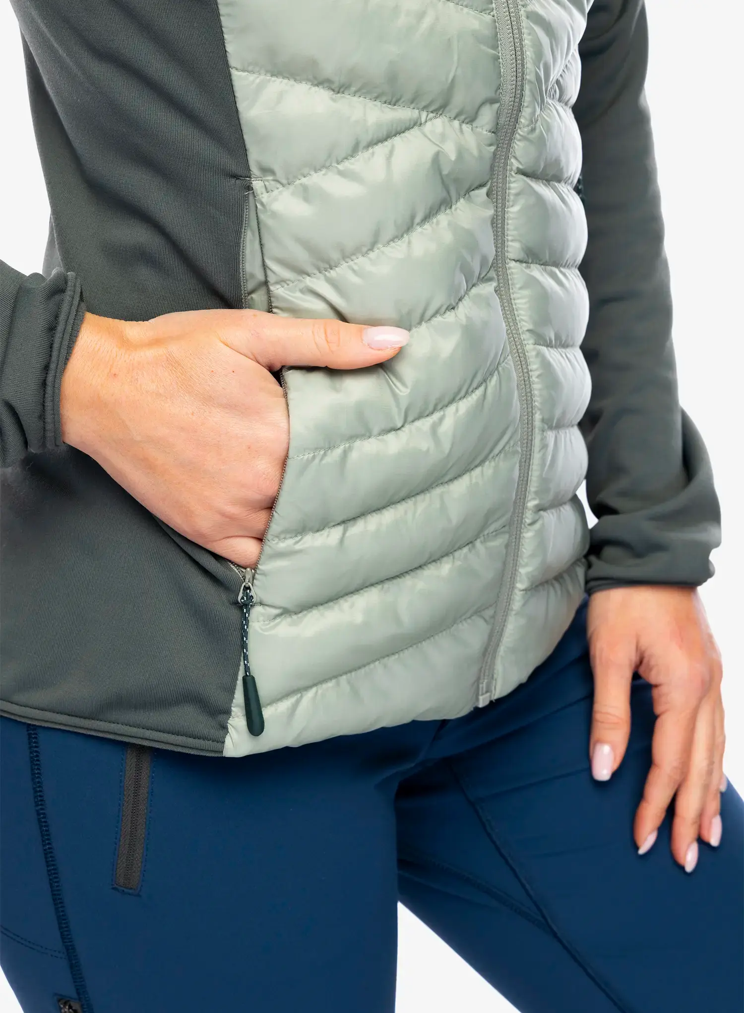 Ženska hibridna jakna Jack Wolfskin Routeburn Pro Hybrid - mint leaf