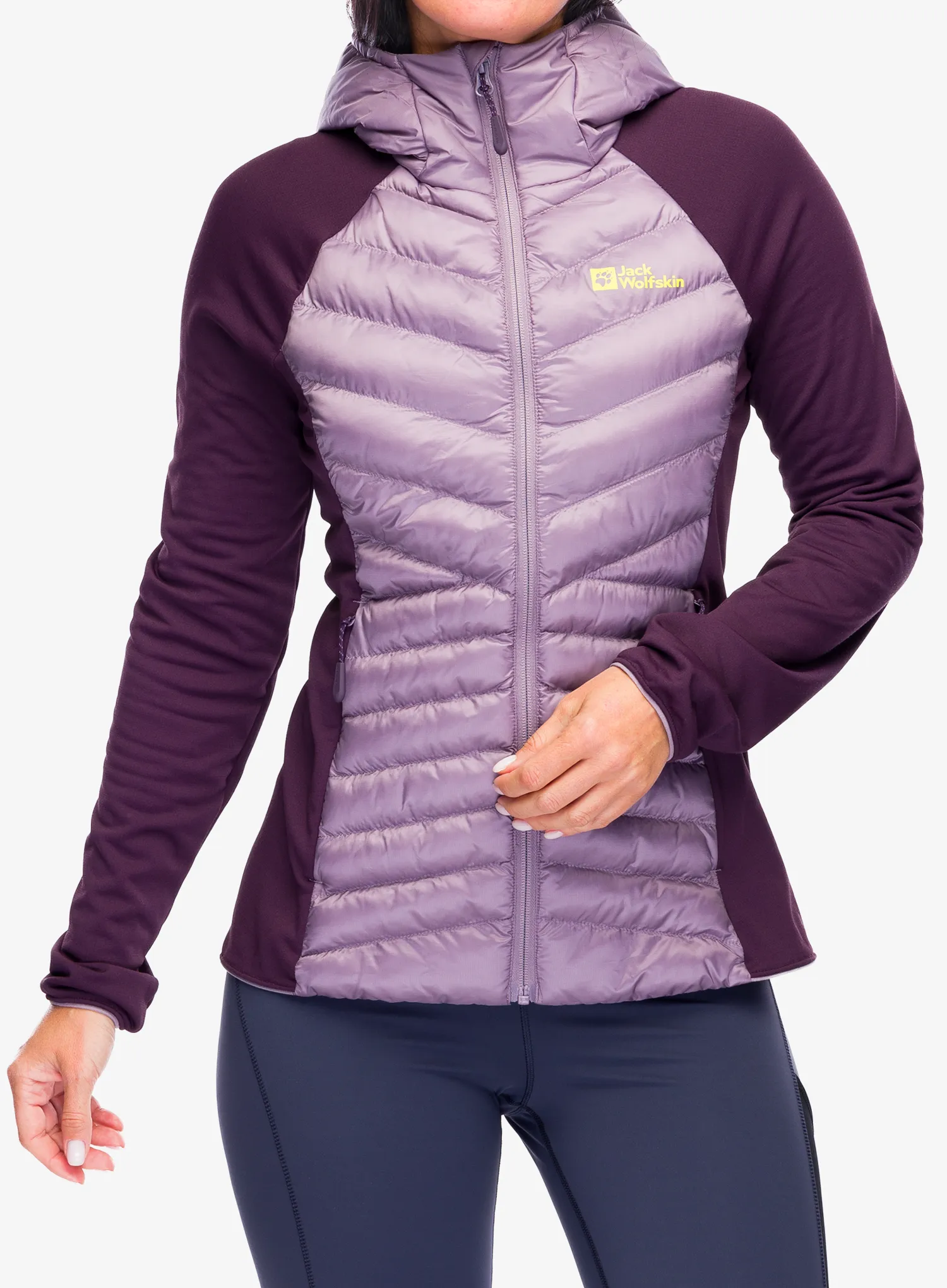 Ženska hibridna jakna Jack Wolfskin Routeburn Pro Hybrid - wild blossom