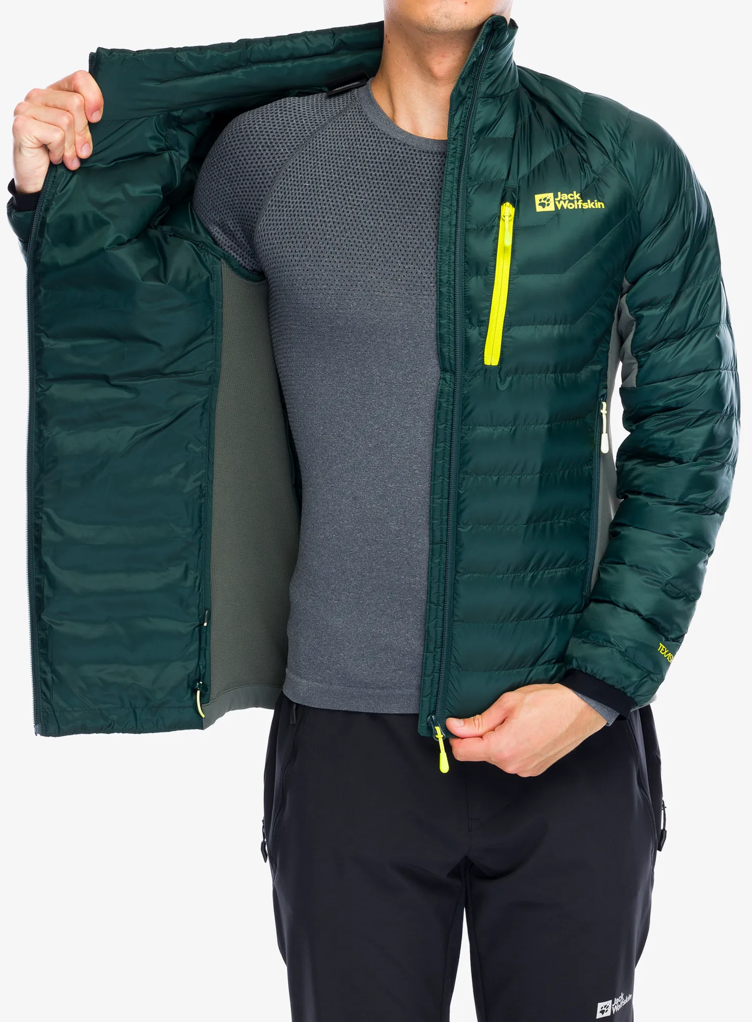 Sintetična jakna Jack Wolfskin Routeburn Pro Ins Jacket - black olive/firefly