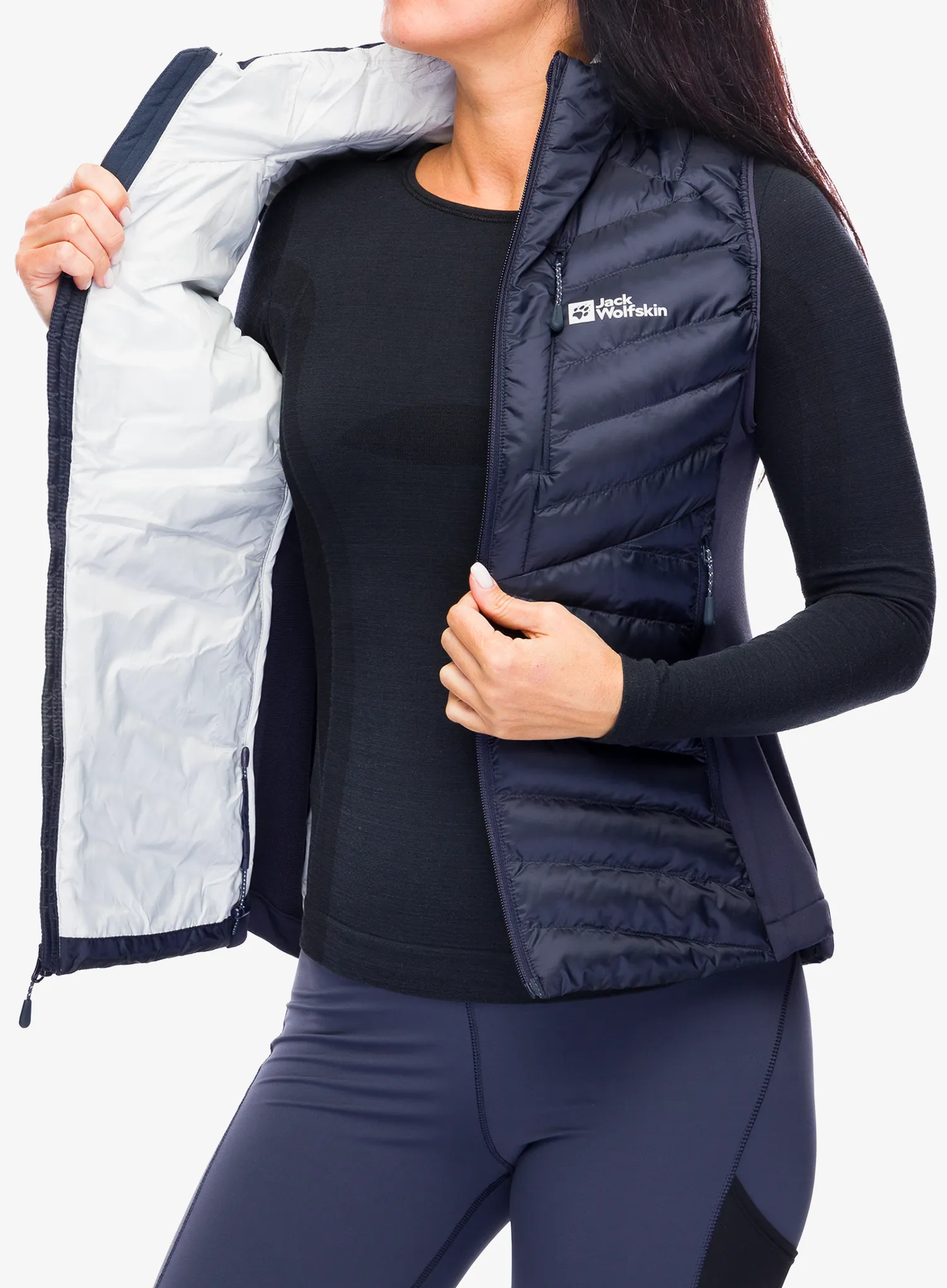 Ženski brezrokavnik Jack Wolfskin Routeburn Pro Ins Vest - graphite/cool grey