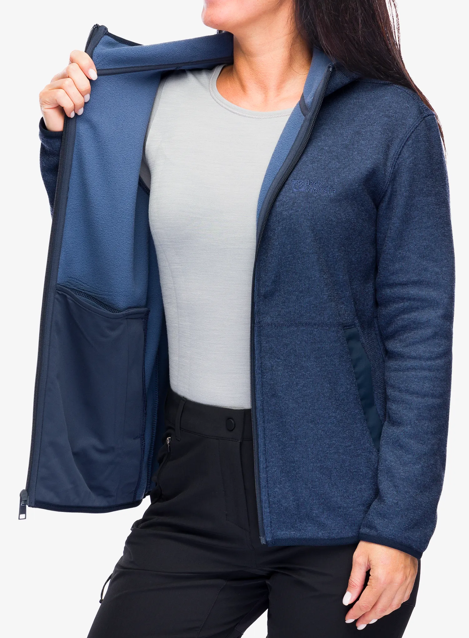 Flis Jack Wolfskin Tannenspur Jacket - night blue