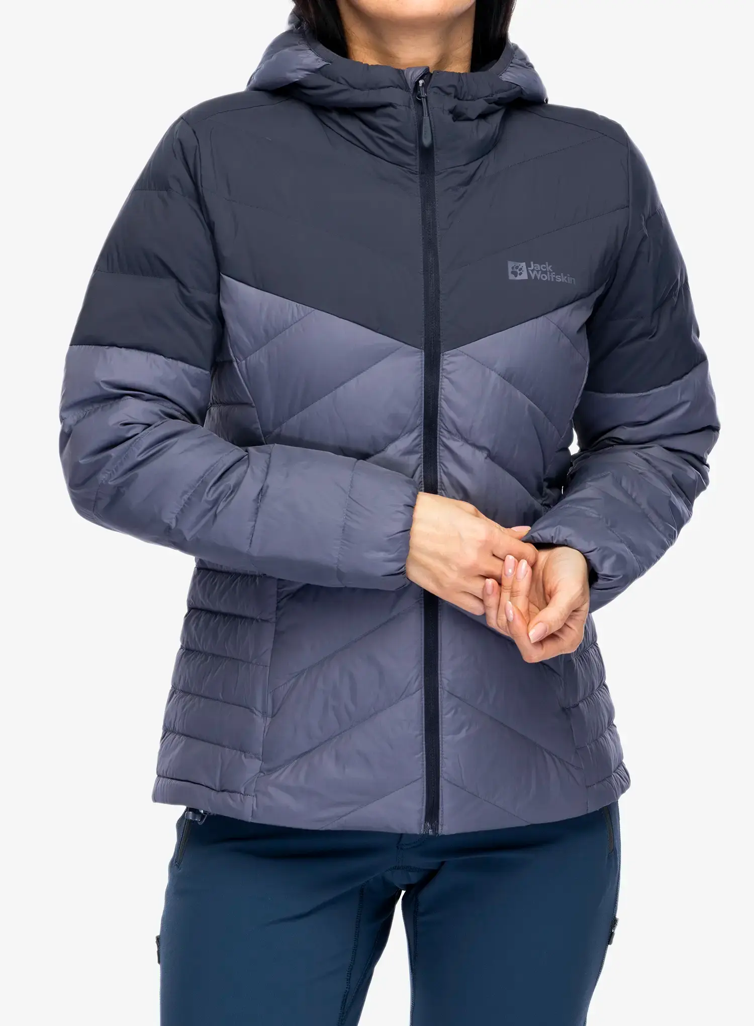 Ženska puhovka Jack Wolfskin Tundra Down Hoody - dolphin