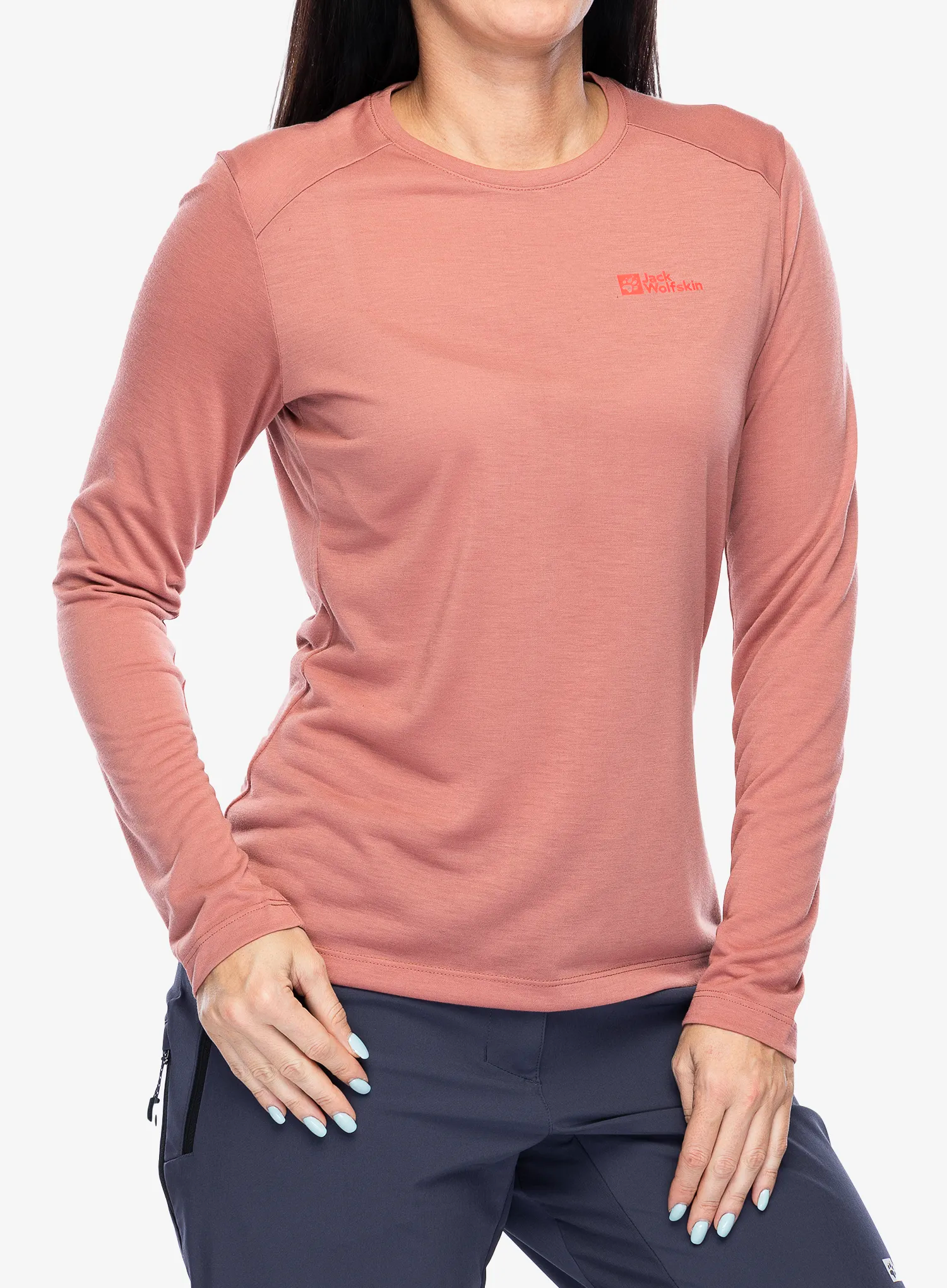 Ženski longsleeve Jack Wolfskin Vonnan LS T - mineral red