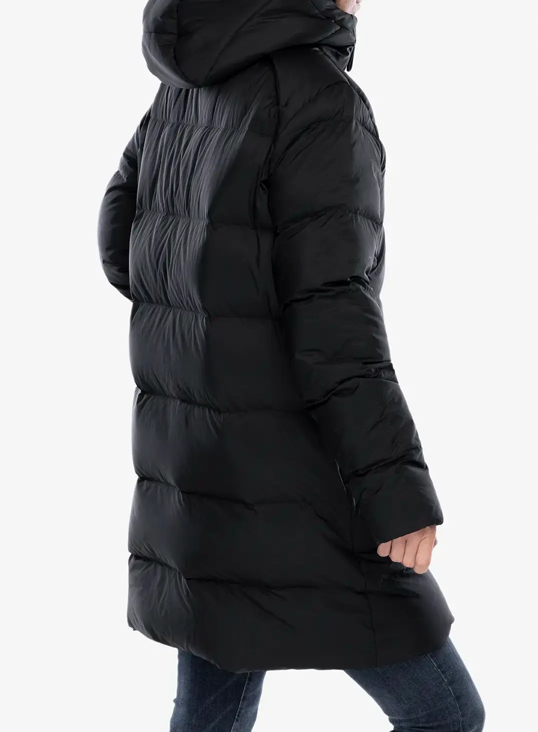 Puhast plašč Jack Wolfskin Wandermood Down Parka - granite black