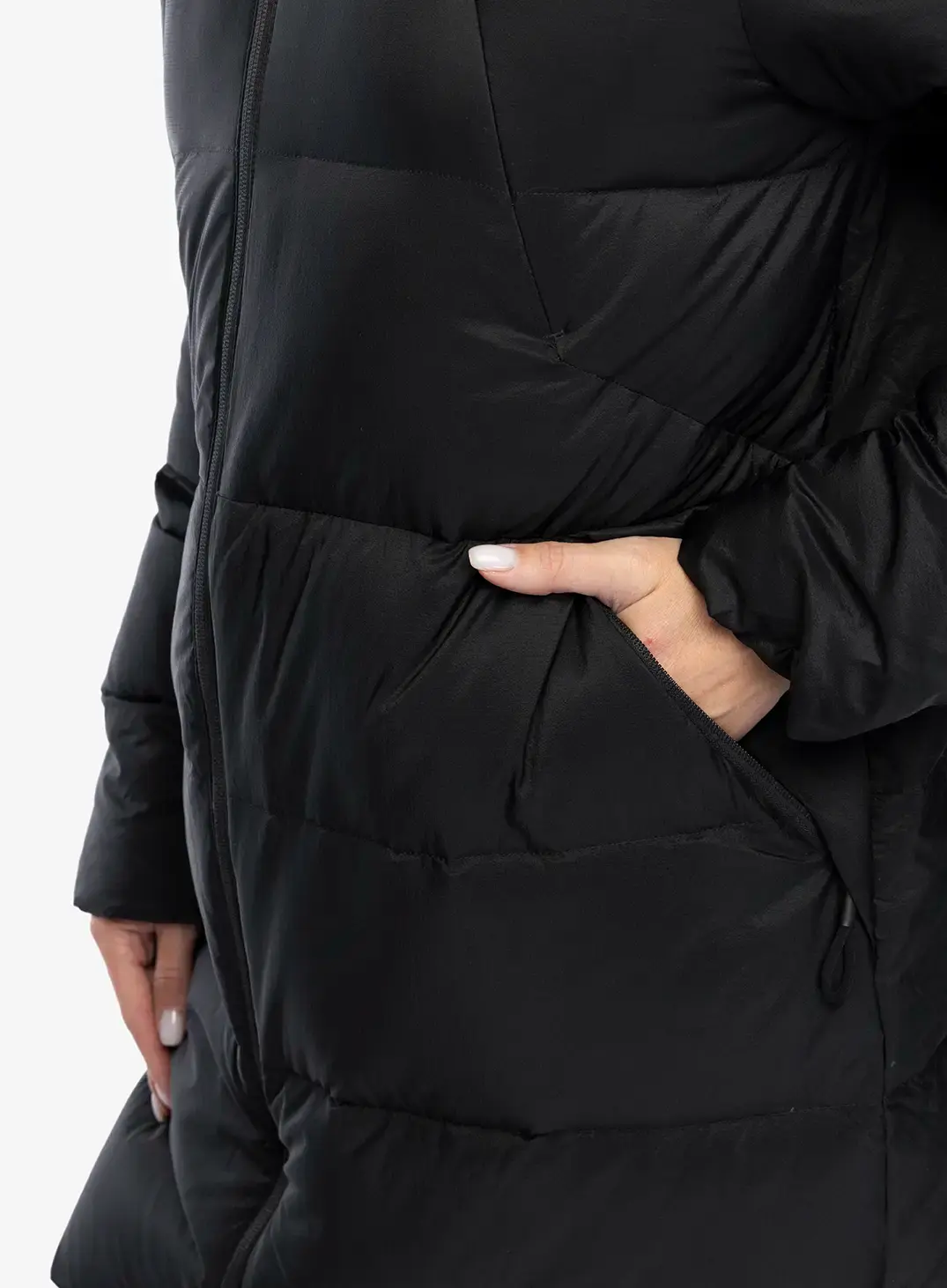 Puhast plašč Jack Wolfskin Wandermood Down Parka - granite black