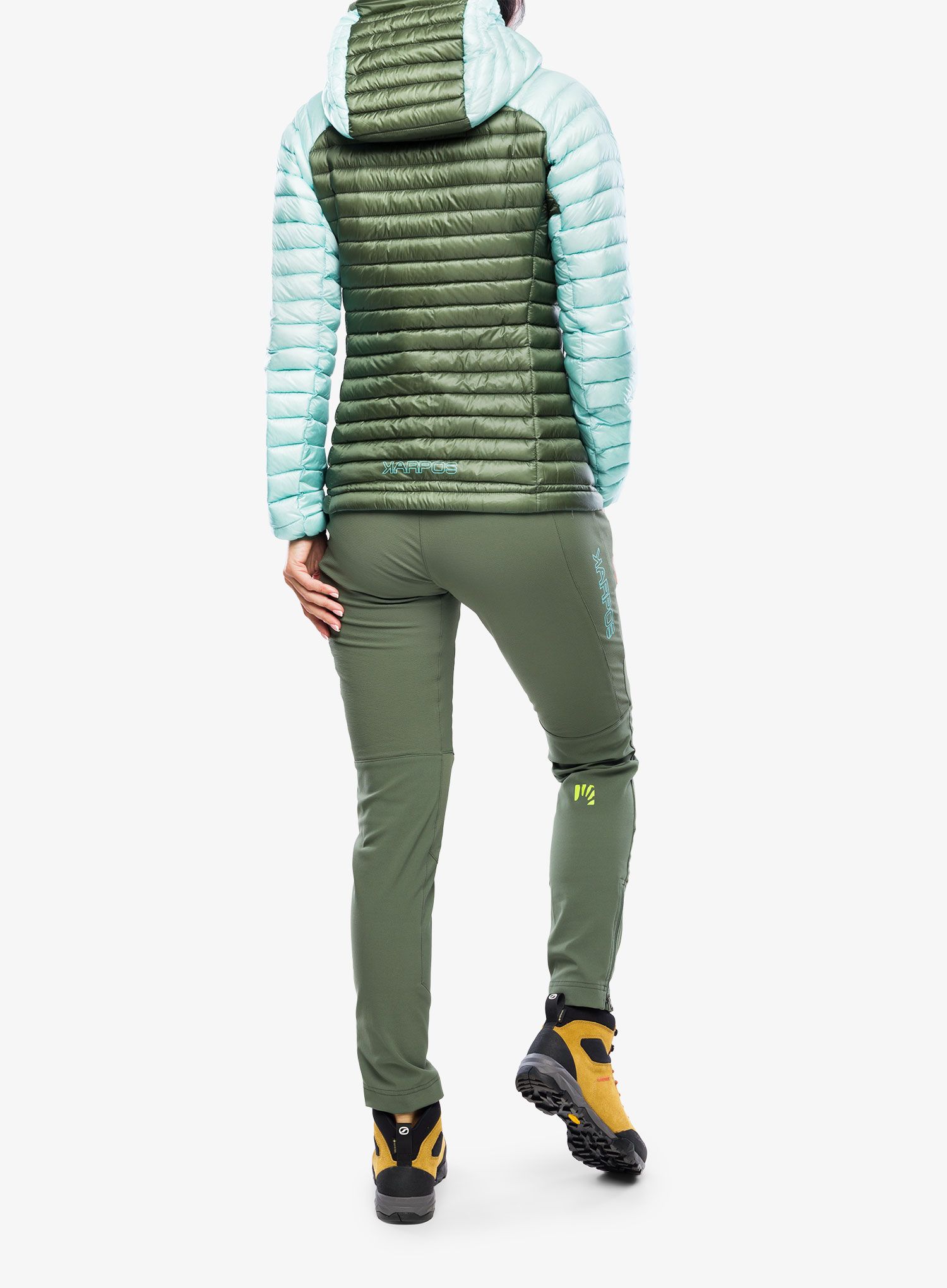 Ženska puhovka Karpos Alagna Down Jacket - thyme/aqua sky