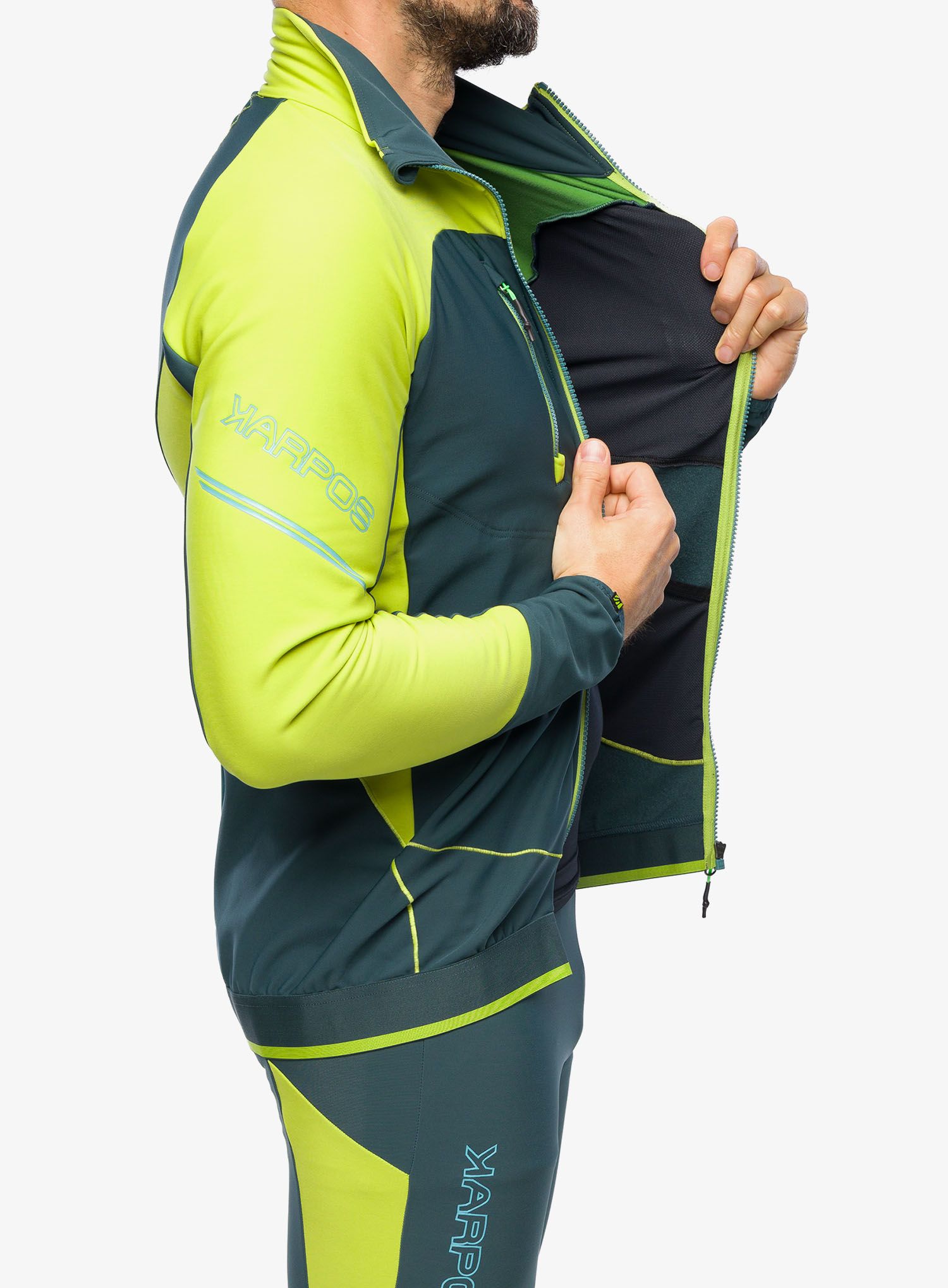 Softshell jakna Karpos Alagna Evo Jacket - forest/kiwi colada