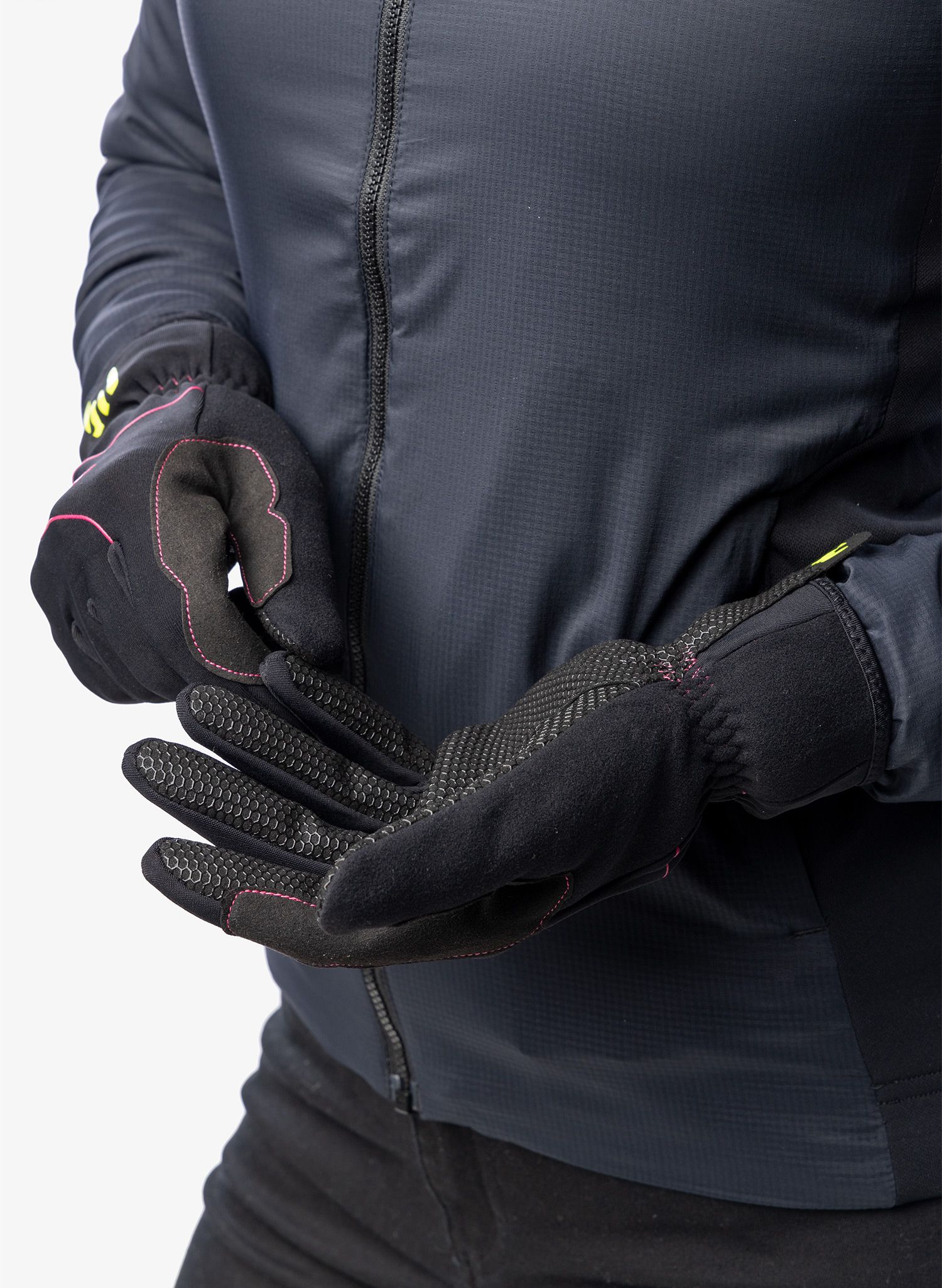 Pohodniške rokavice Karpos Alagna Glove - black/cabaret