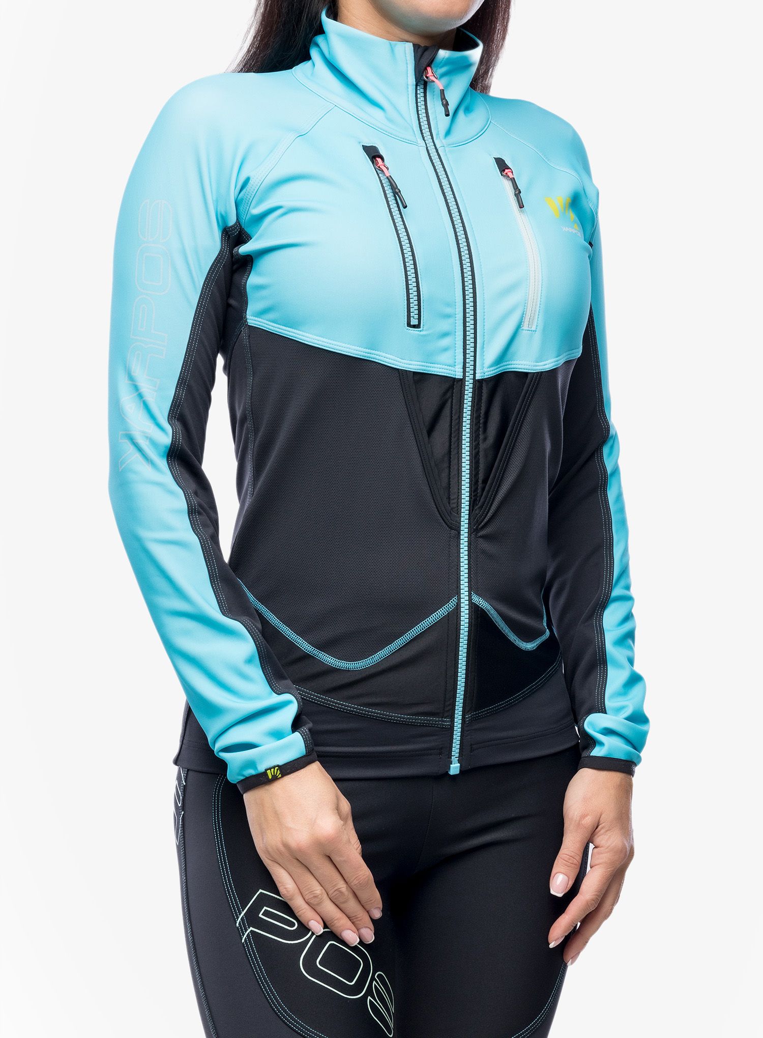 Ženska softshell jakna Karpos Alagna Lite Jacket - blue atoll/black