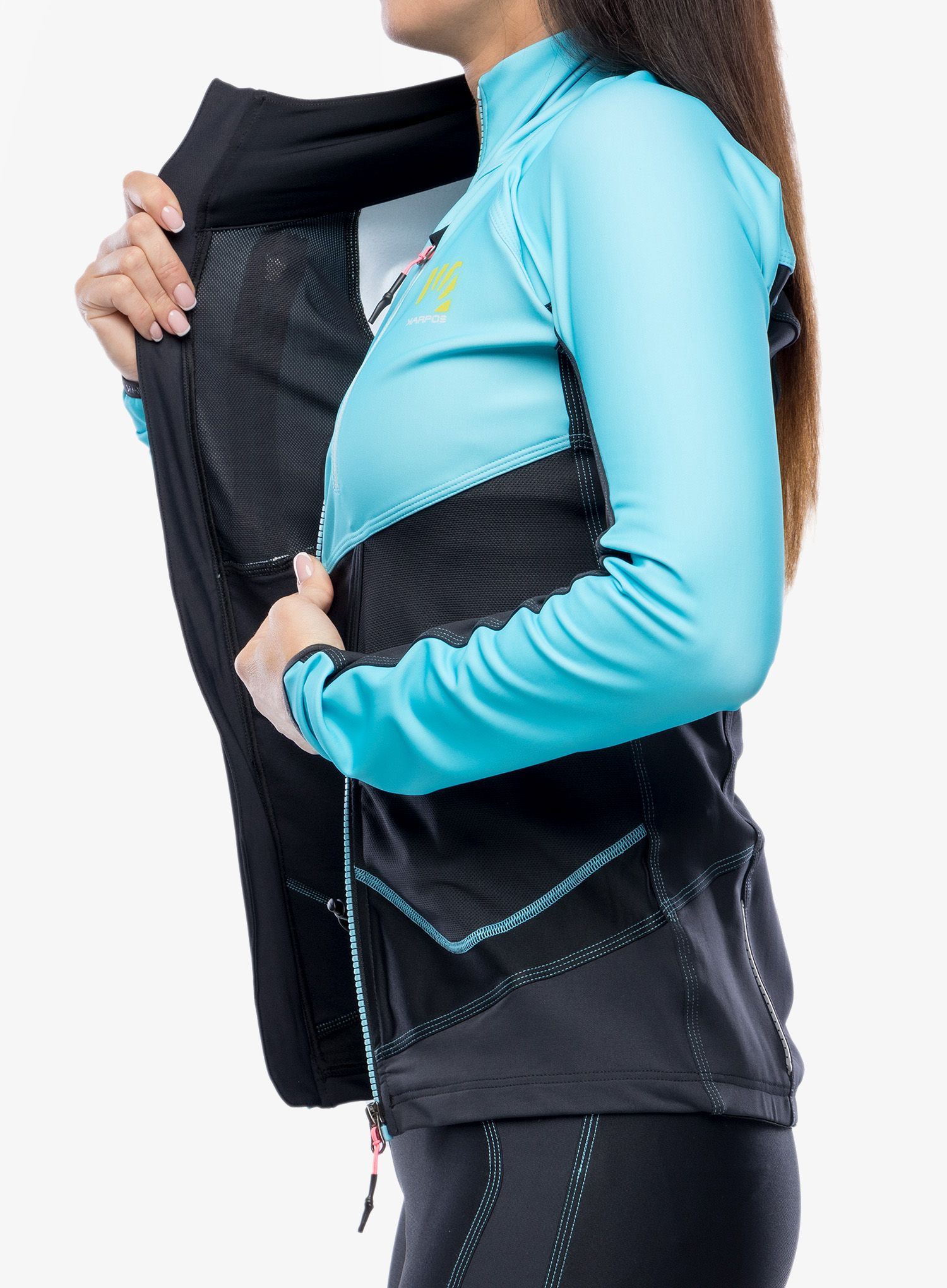 Ženska softshell jakna Karpos Alagna Lite Jacket - blue atoll/black