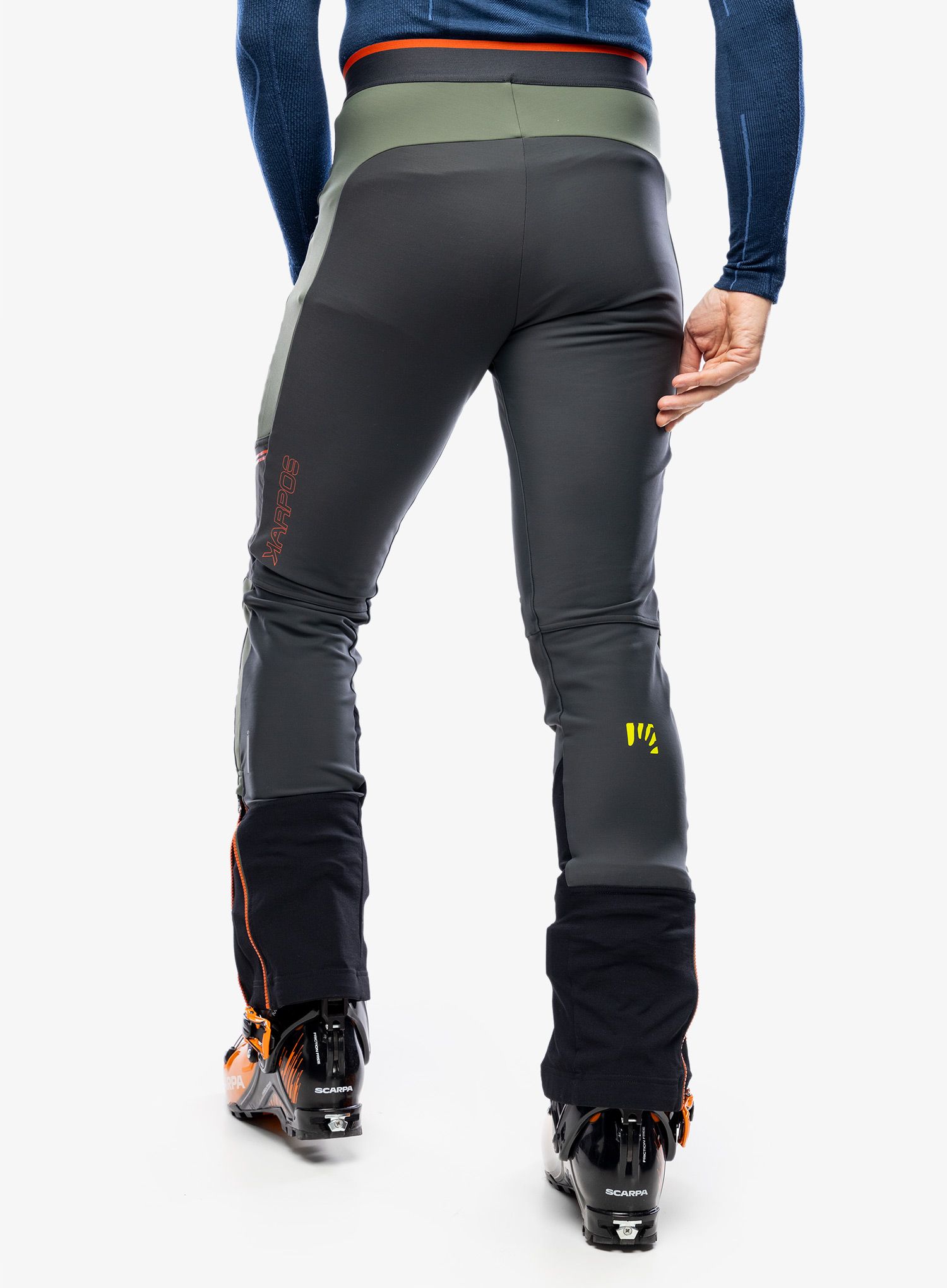 Hlače za turno smučanje Karpos Alagna Plus Evo Pant - black sand/spicy orange