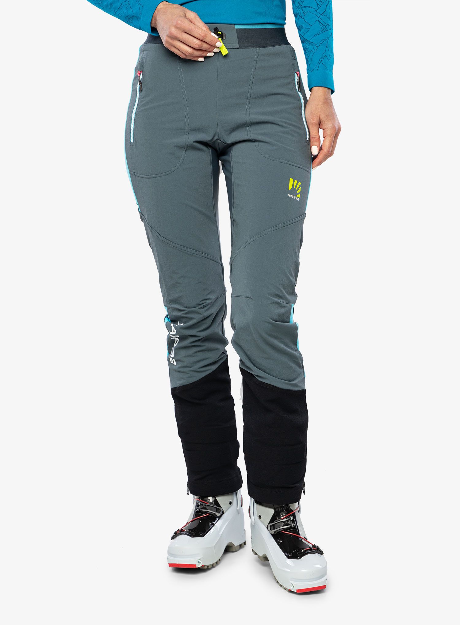 Ženske hlače za turno smučanje Karpos Alagna Plus Evo Pant - dark slate/blue atoll