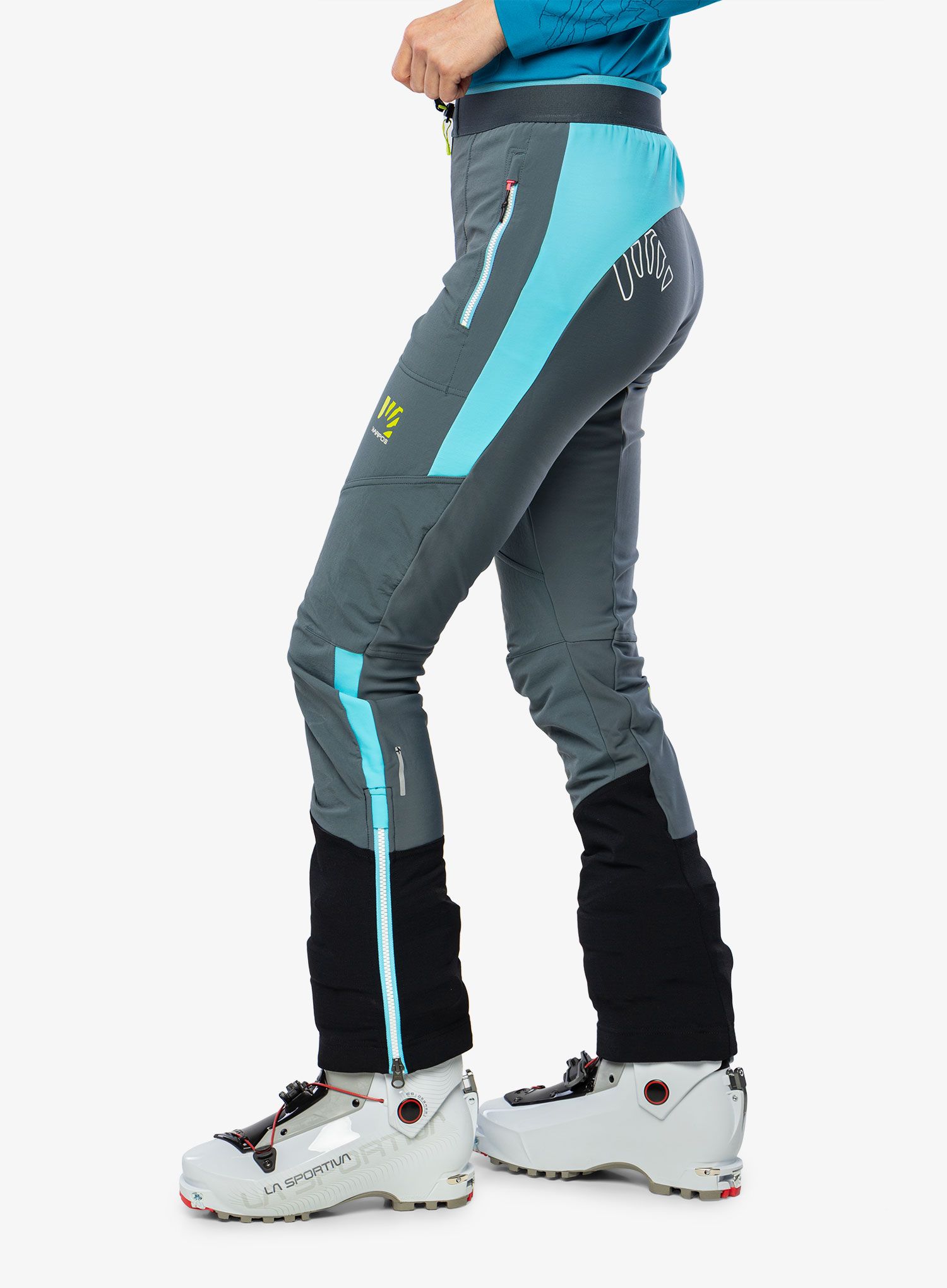 Ženske hlače za turno smučanje Karpos Alagna Plus Evo Pant - dark slate/blue atoll