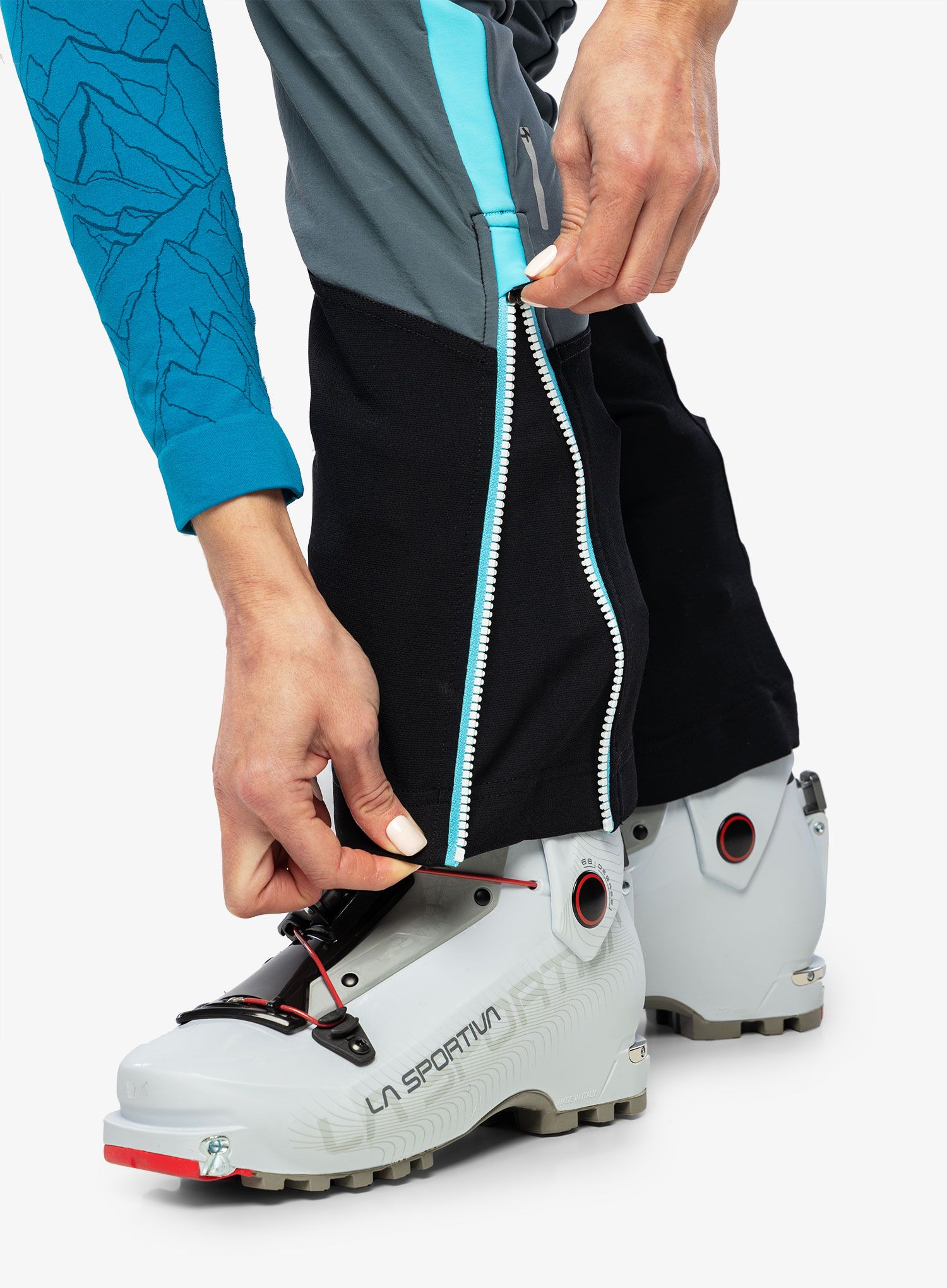 Ženske hlače za turno smučanje Karpos Alagna Plus Evo Pant - dark slate/blue atoll