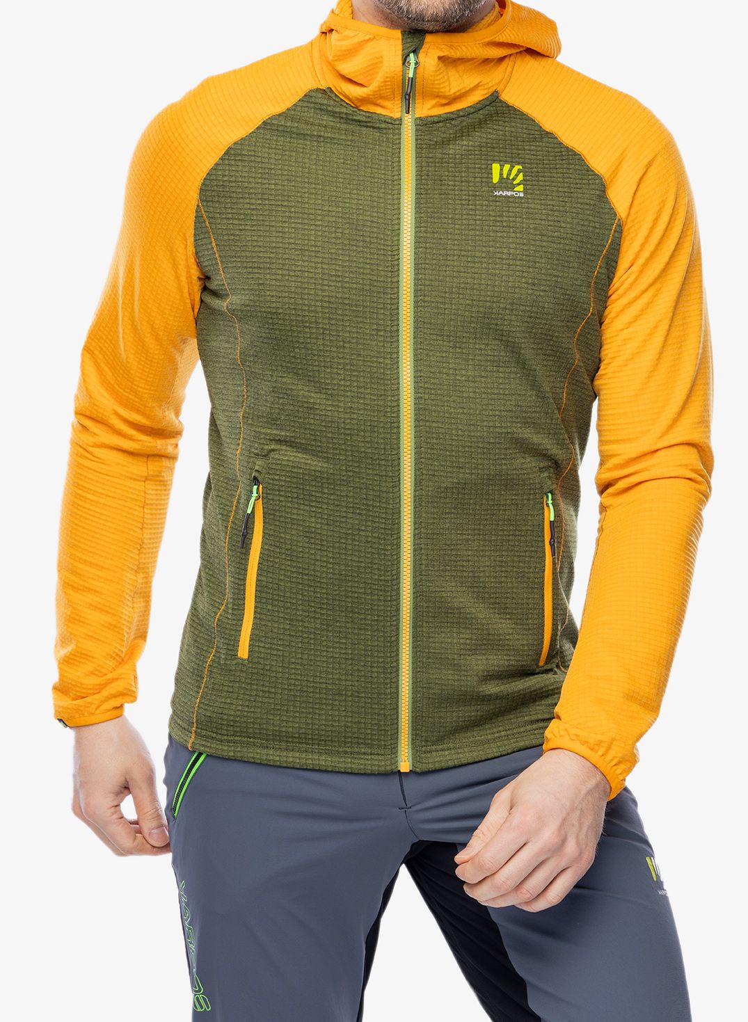 Jopica z zadrgo Karpos Ambrizzola Full-Zip Hoodie - cedar green/radiant