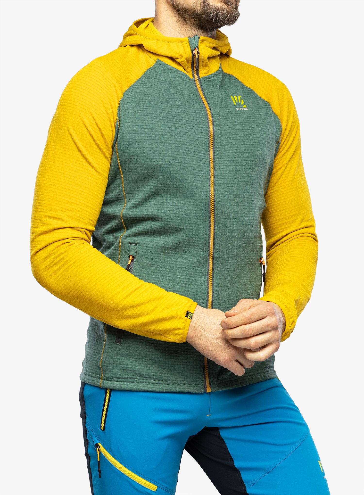 Moška jopica Karpos Ambrizzola Full-Zip Hoodie - north atlantic/lemon curry