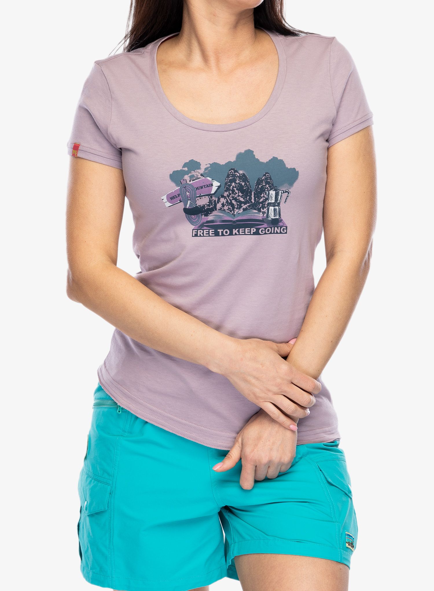 Ženska majica s potiskom Karpos Anemone Evo T-Shirt - nirvana
