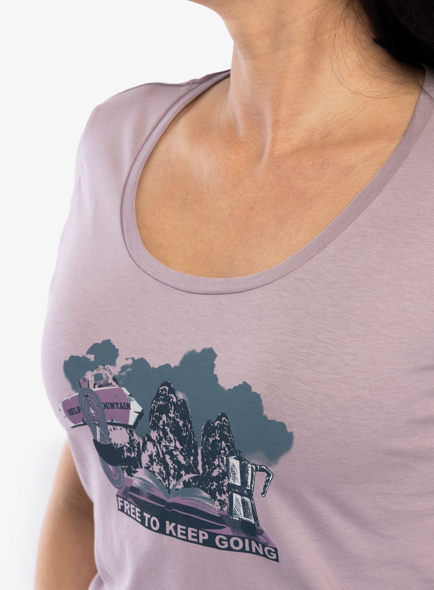 Ženska majica s potiskom Karpos Anemone Evo T-Shirt - nirvana