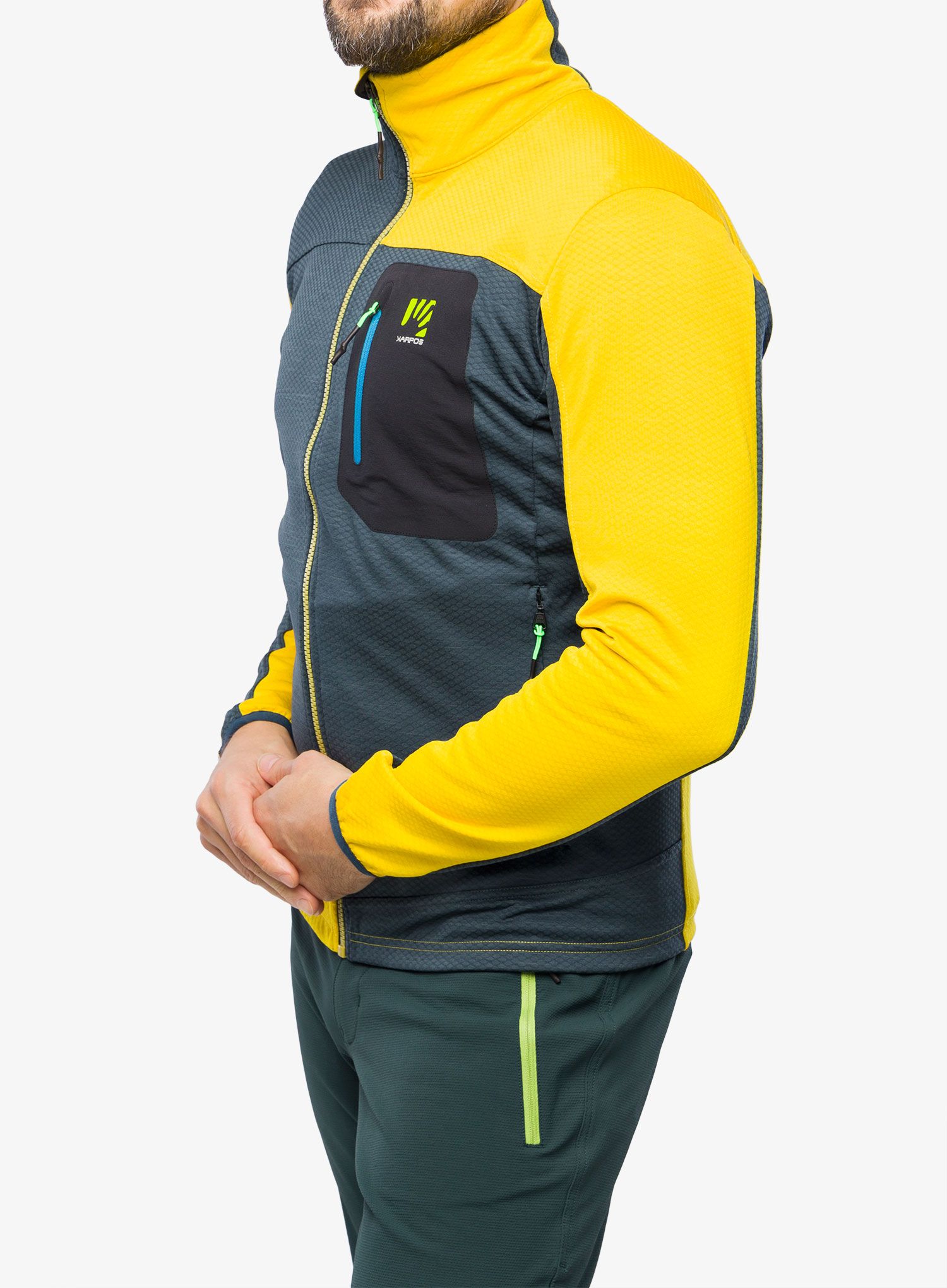 Jopica na zadrgo Karpos Cherz Fleece - midnight/sulphur