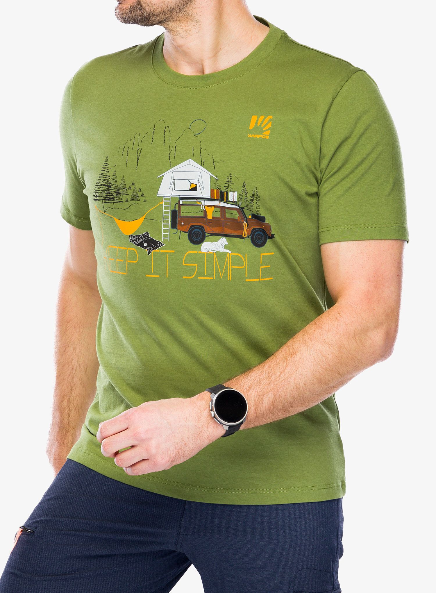 Bombažna majica Karpos Genzianella T-Shirt - cedar green
