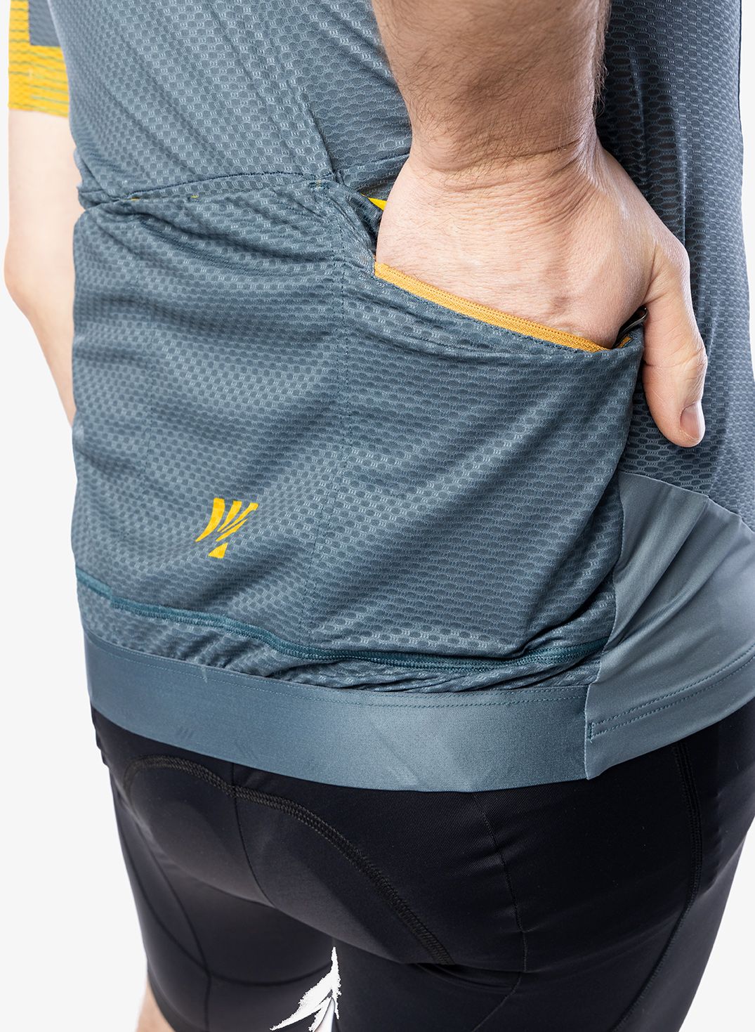 Kolesarska majica Karpos Green Fire Jersey - north atlantic/lemon curry/drk