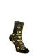 Ženske kolesarske nogavice Karpos Green Fire Socks - black/rifle green/buttercup