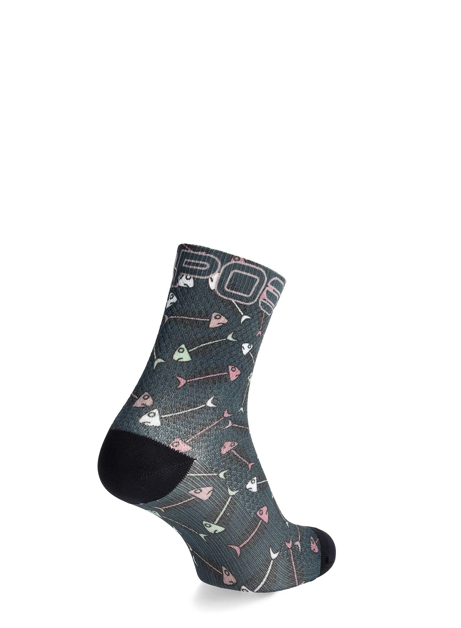 Ženske kolesarske nogavice Karpos Green Fire Socks - ombre blue/valerian/lichen