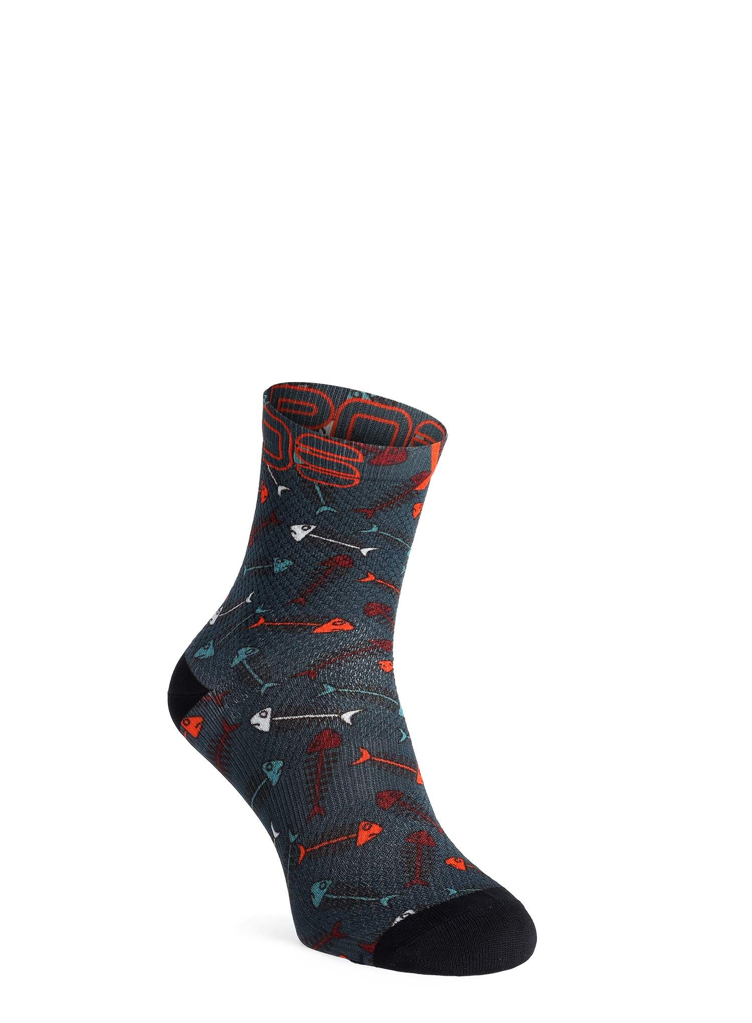 Kolesarske nogavice Karpos Green Fire Socks - outer space scarlet ibis larks