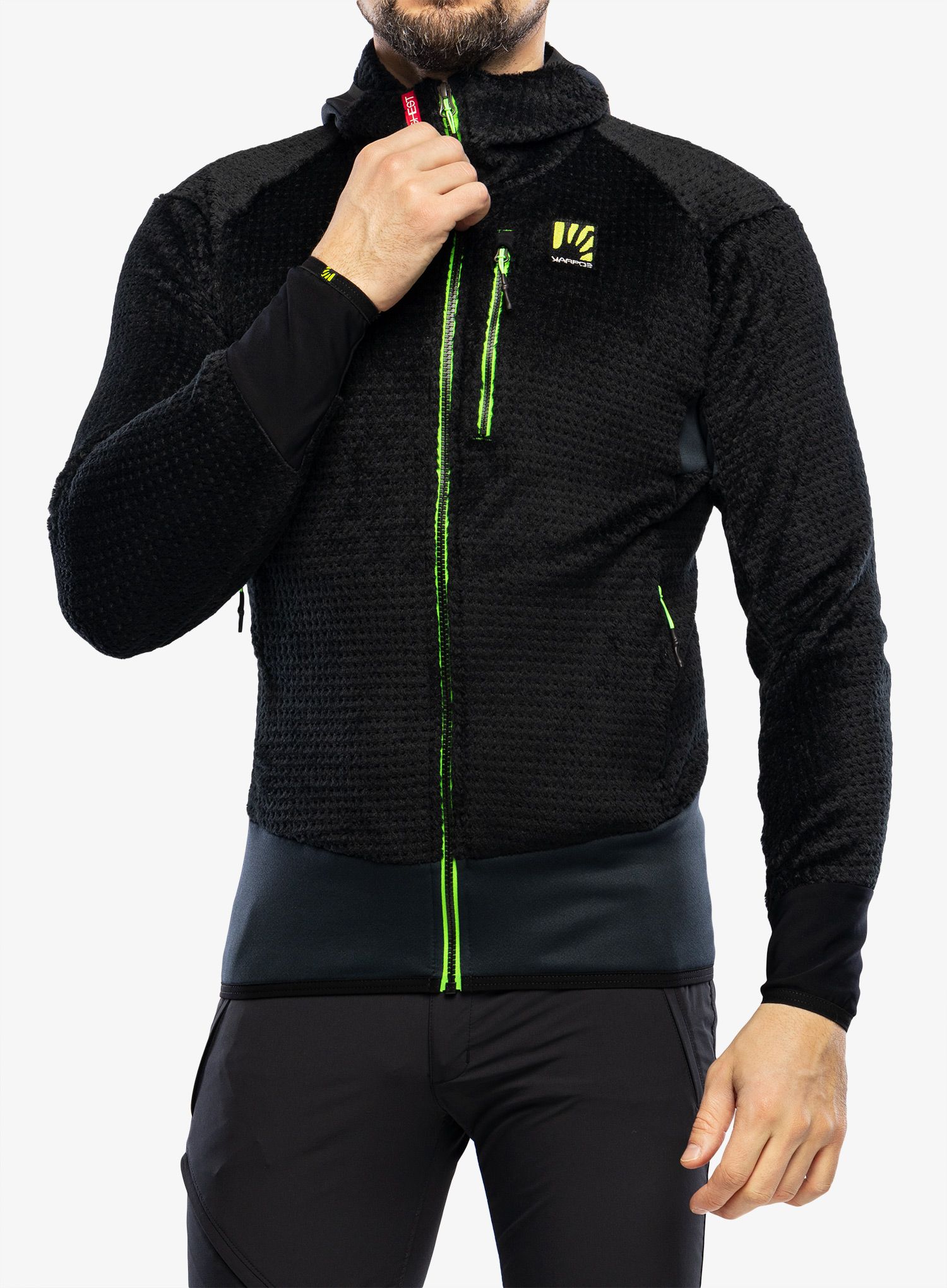 Flis Karpos K-Performance H-Loft Fleece - black/green fluo