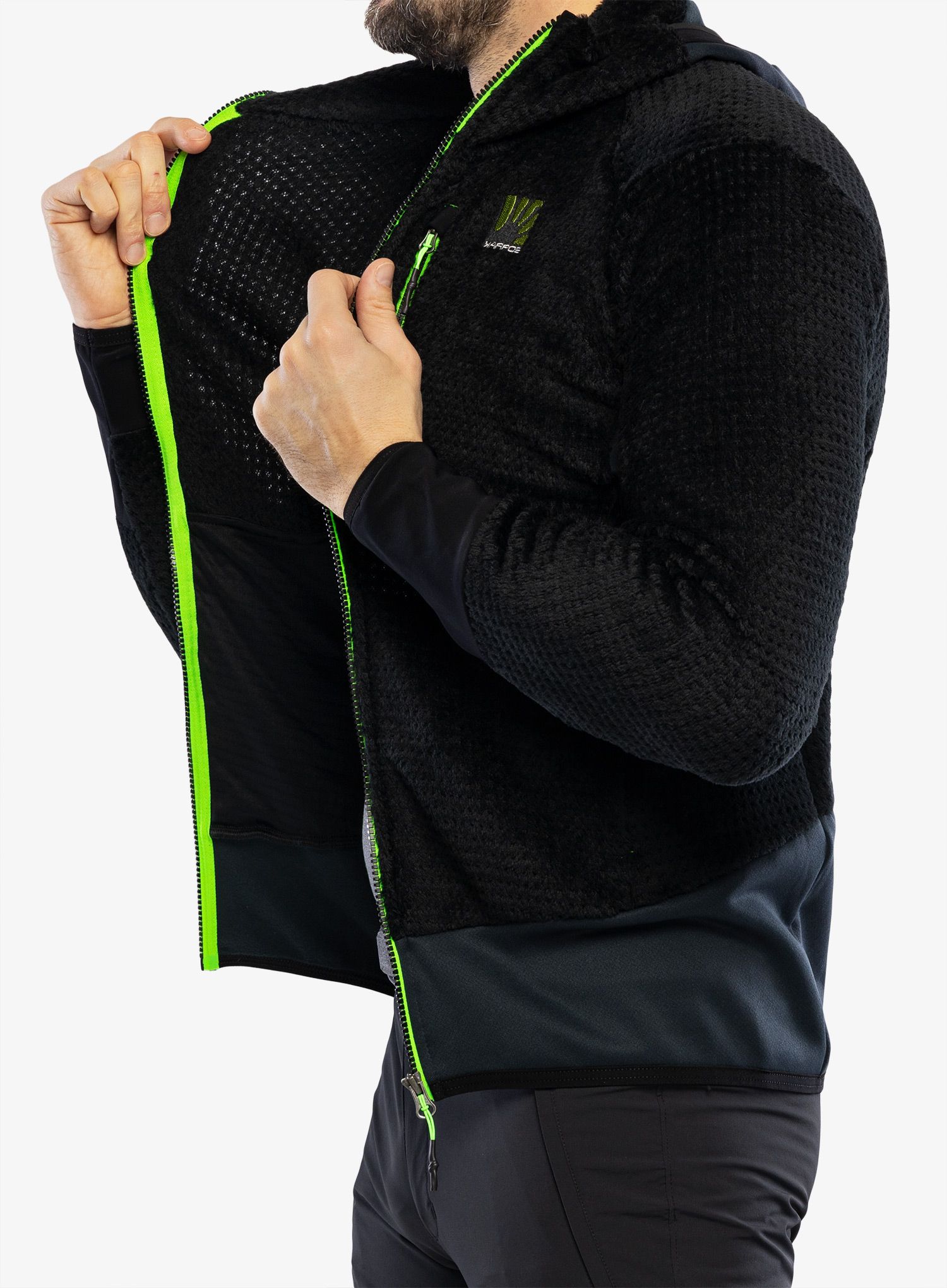 Flis Karpos K-Performance H-Loft Fleece - black/green fluo