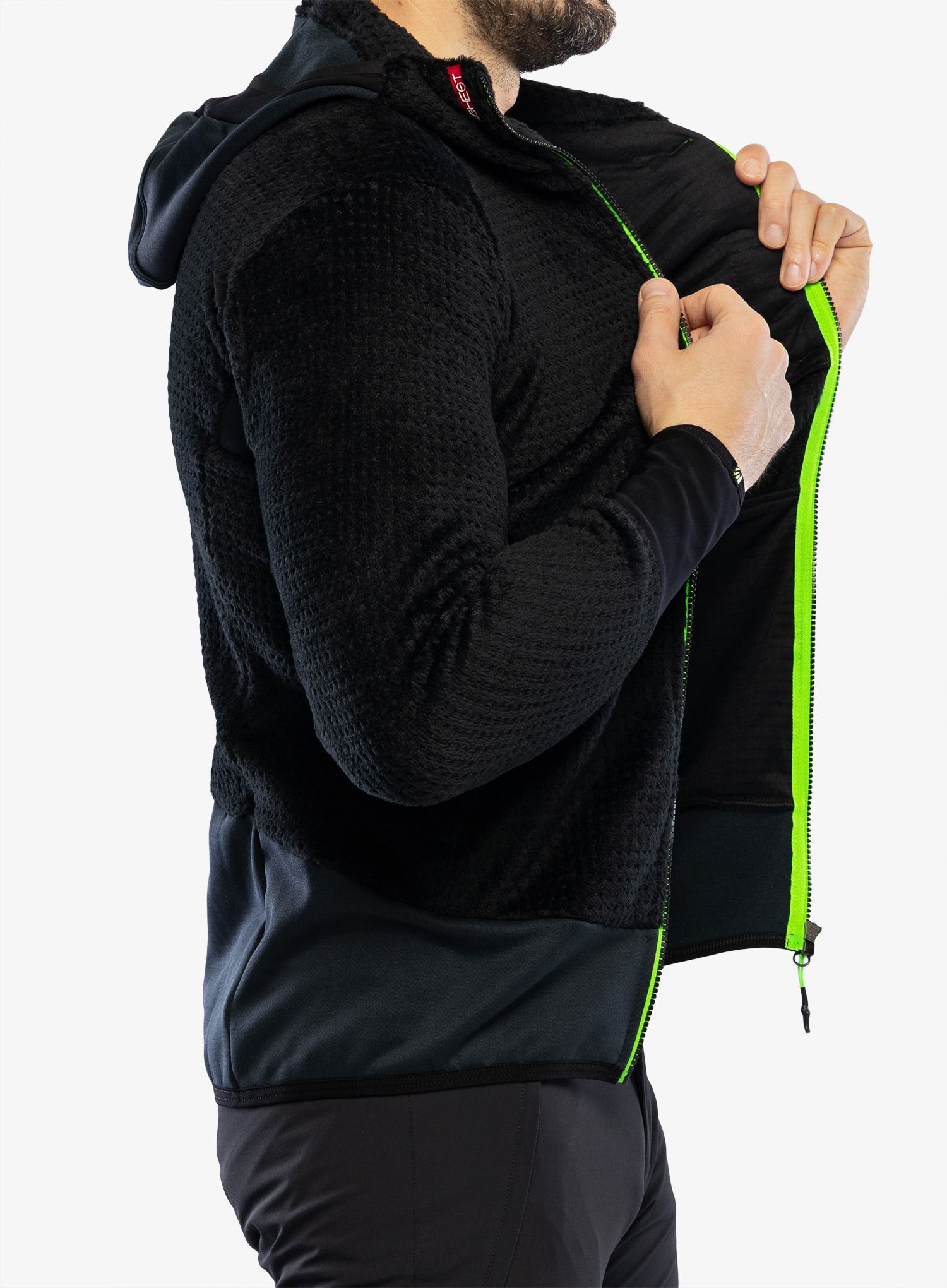 Flis Karpos K-Performance H-Loft Fleece - black/green fluo