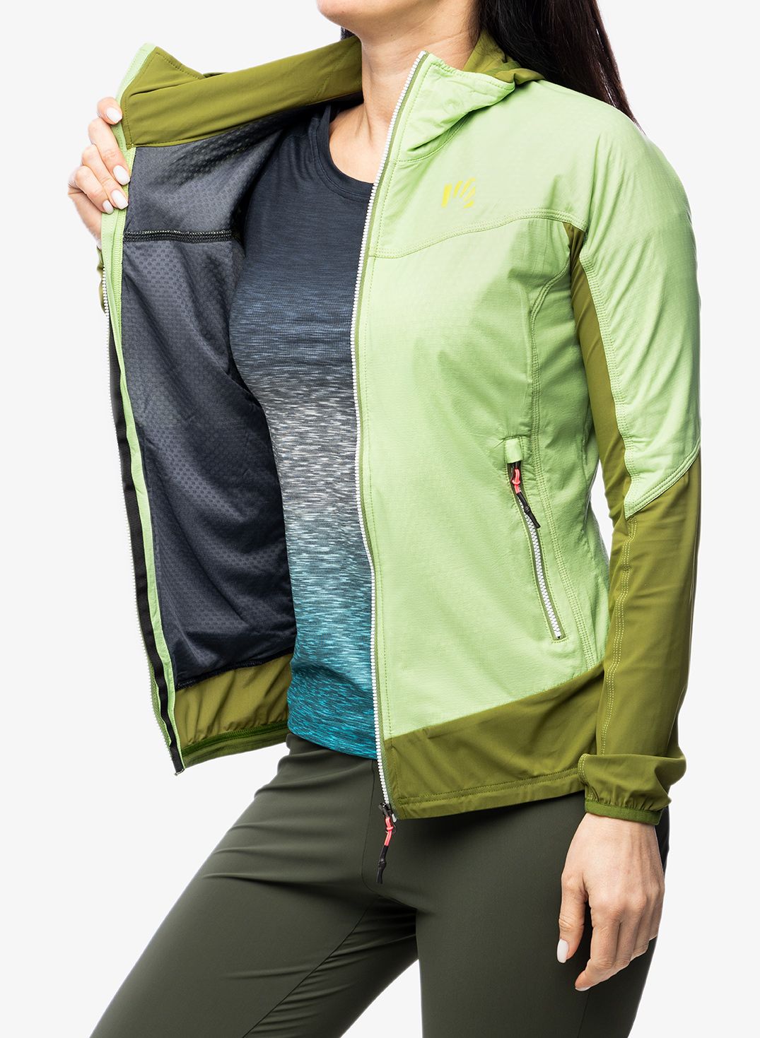 Ženska hibridna jakna Karpos Lavaredo Jacket - arcadian/cedar green