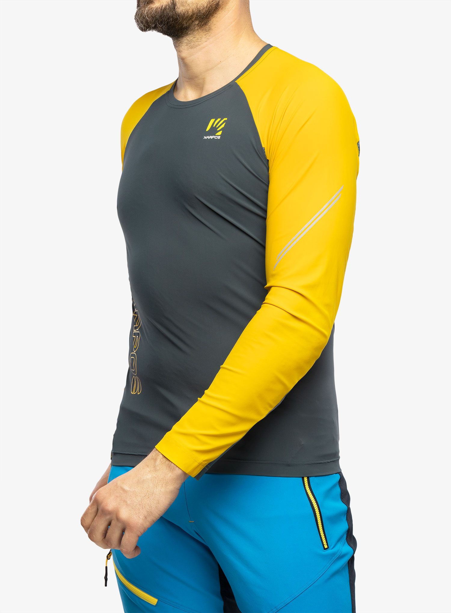 Tekaška jopica Karpos Lavaredo Jersey LS - dark slate/lemon curry