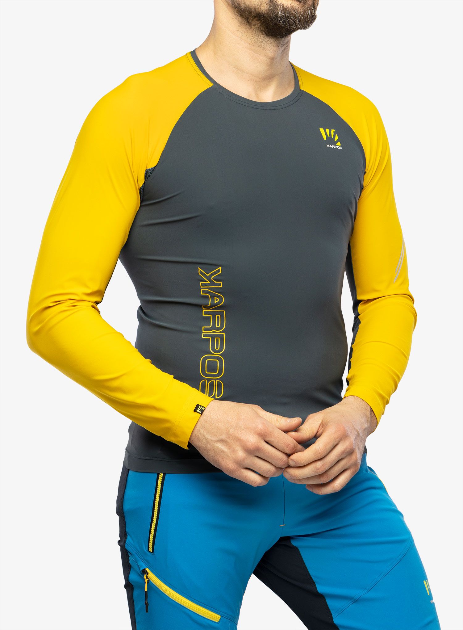 Tekaška jopica Karpos Lavaredo Jersey LS - dark slate/lemon curry