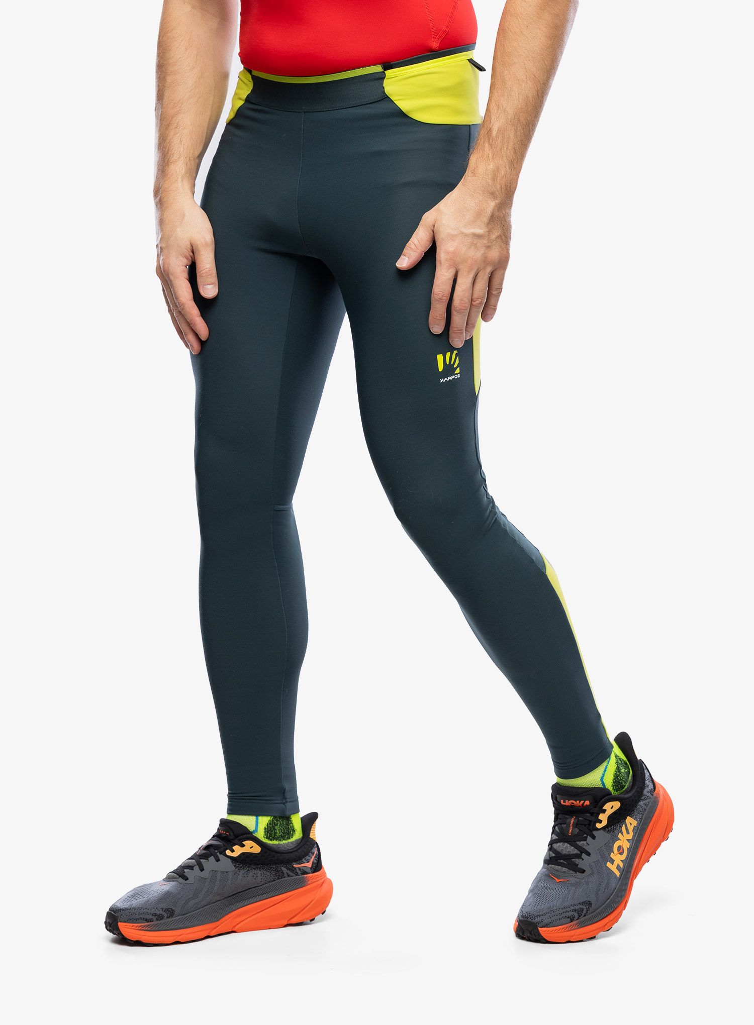 Tekaške pajkice Karpos Lavaredo Plus Winter Tight - forest/kiwi colada