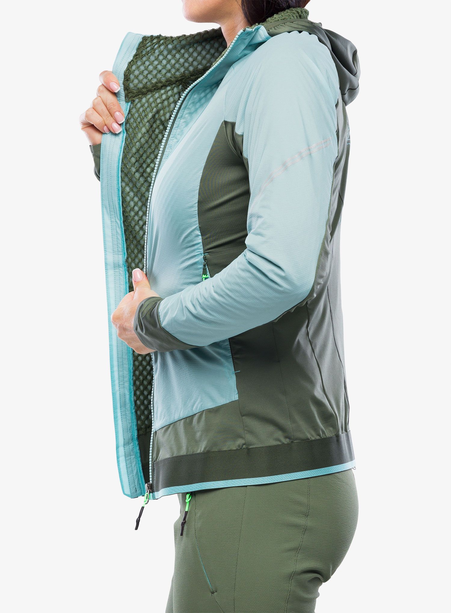 Ženska jakna za tek Karpos Lavaredo Winter Jacket - aqua sky/thyme