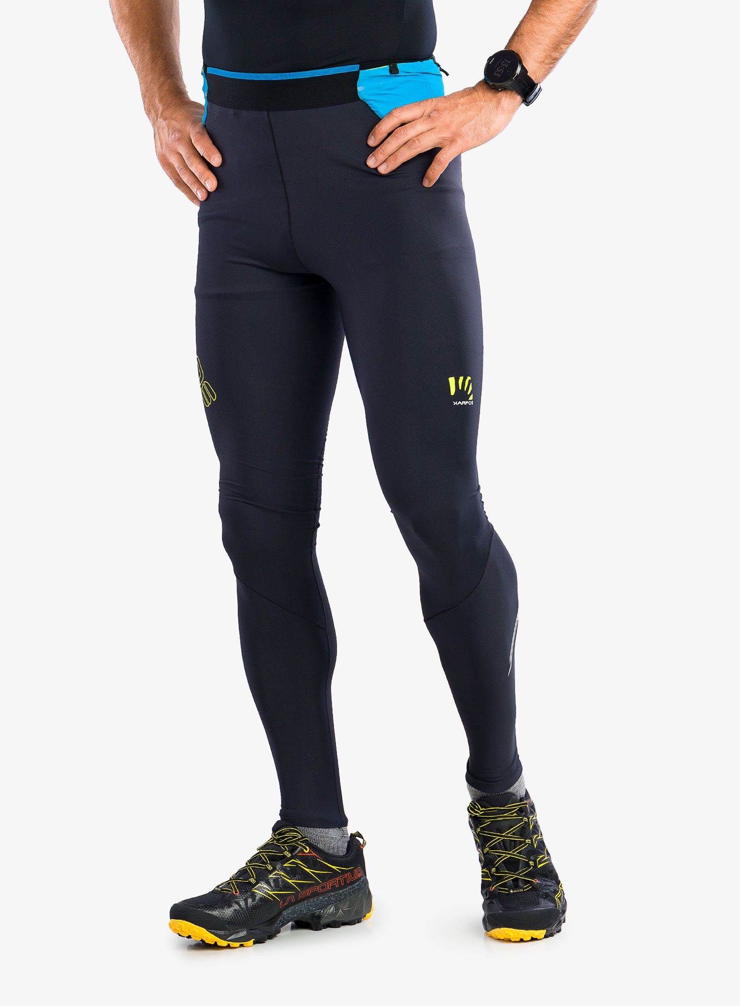 Tekaške pajkice Karpos lavaredo Winter Tight - black/blue jewel