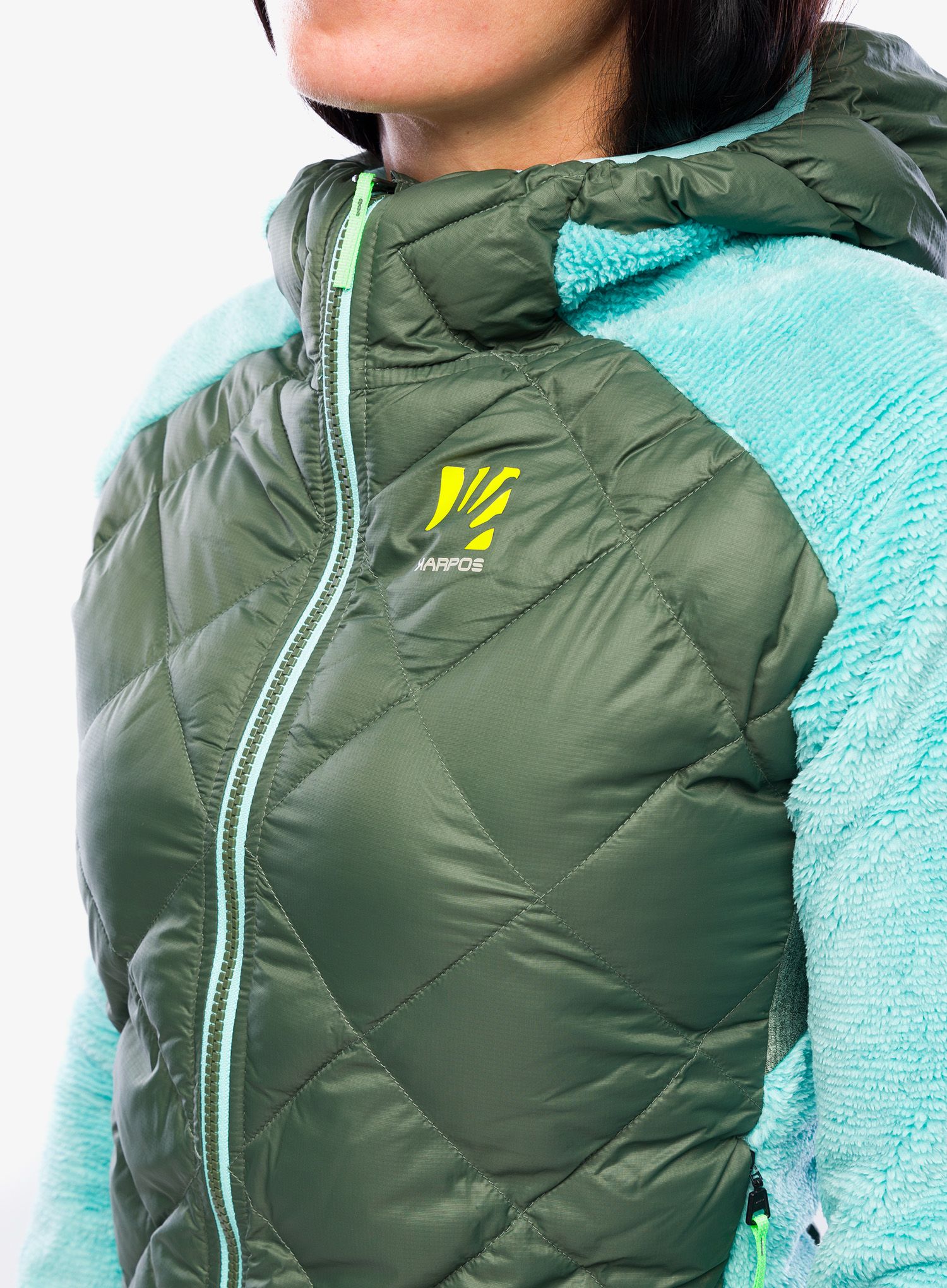 Ženska hibridna jakna Karpos Marmarole Jacket - thyme/aqua sky
