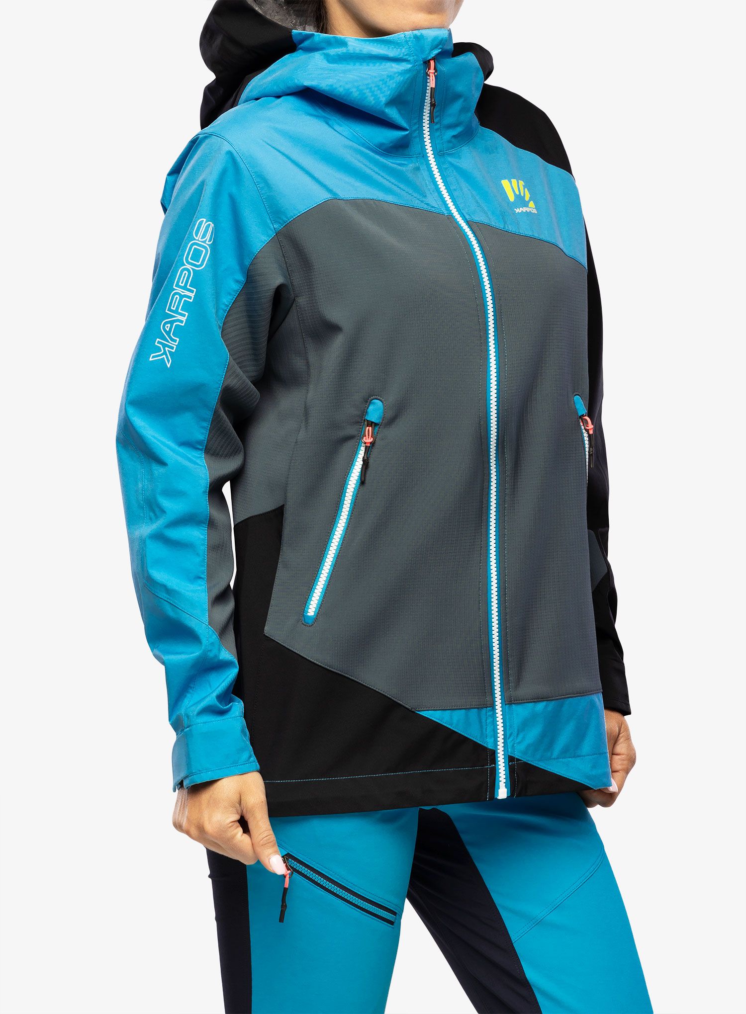 Ženska smučarska jakna Karpos Marmolada Jacket - dark slate/blue atoll/black